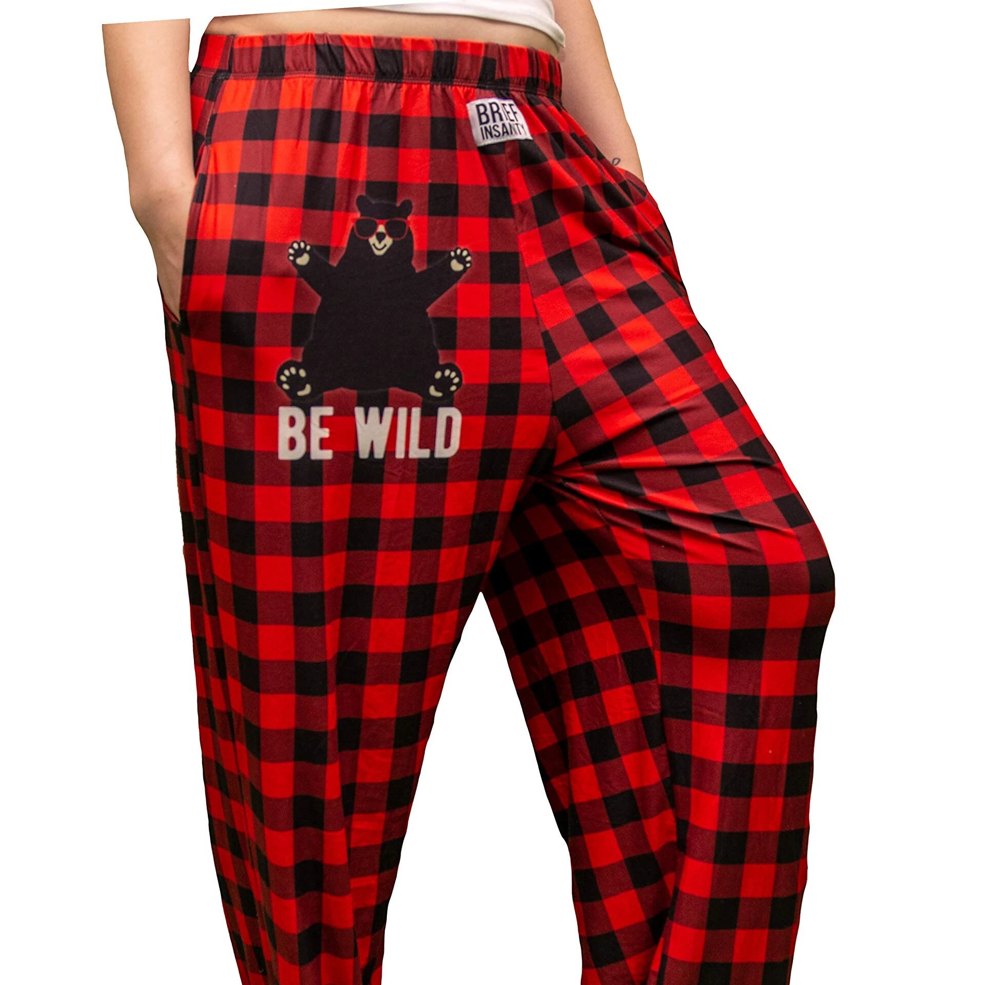 Be Wild Bear Pajama Lounge Pants front/side angle view
