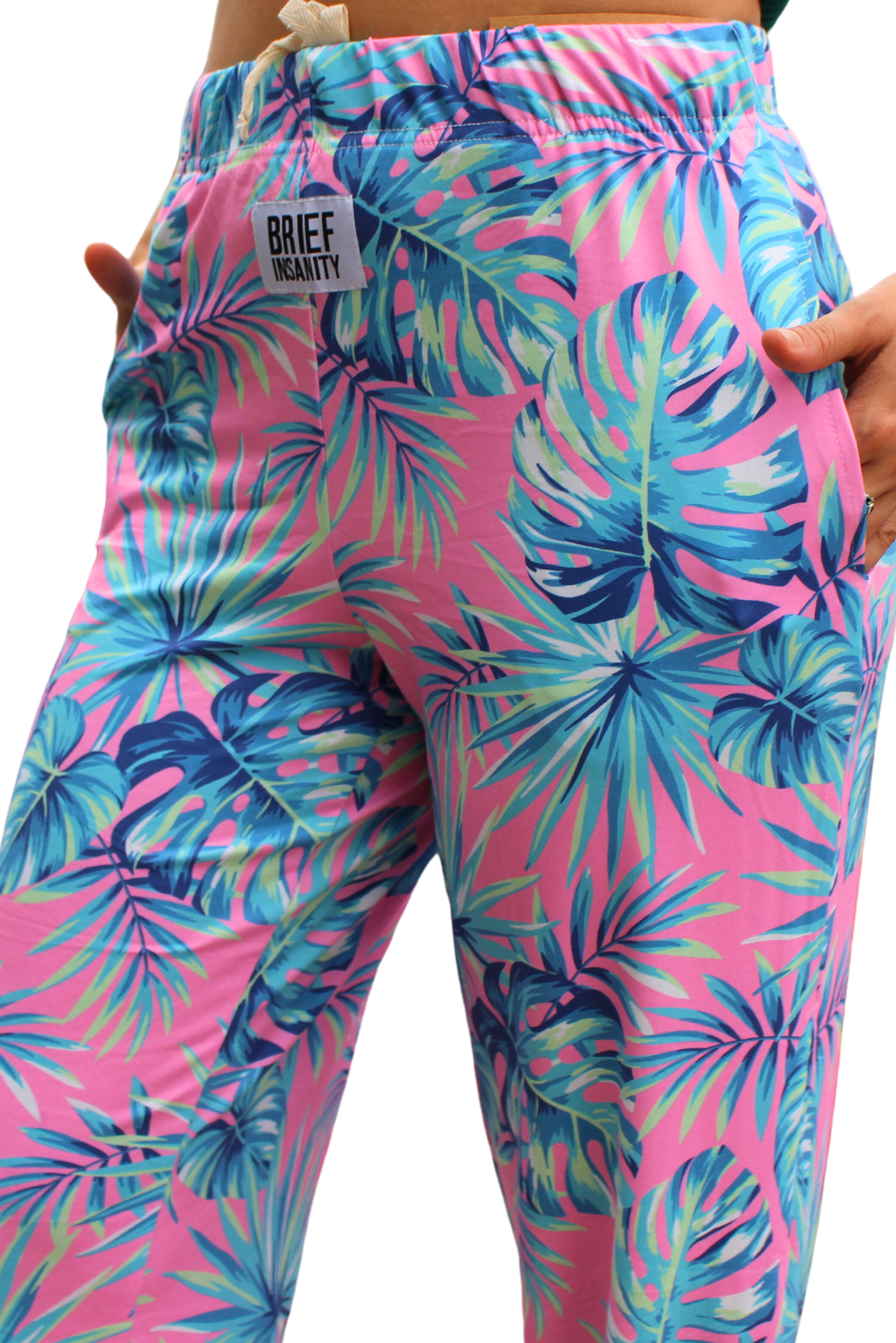 Tropical Leaf pajama lounge pants