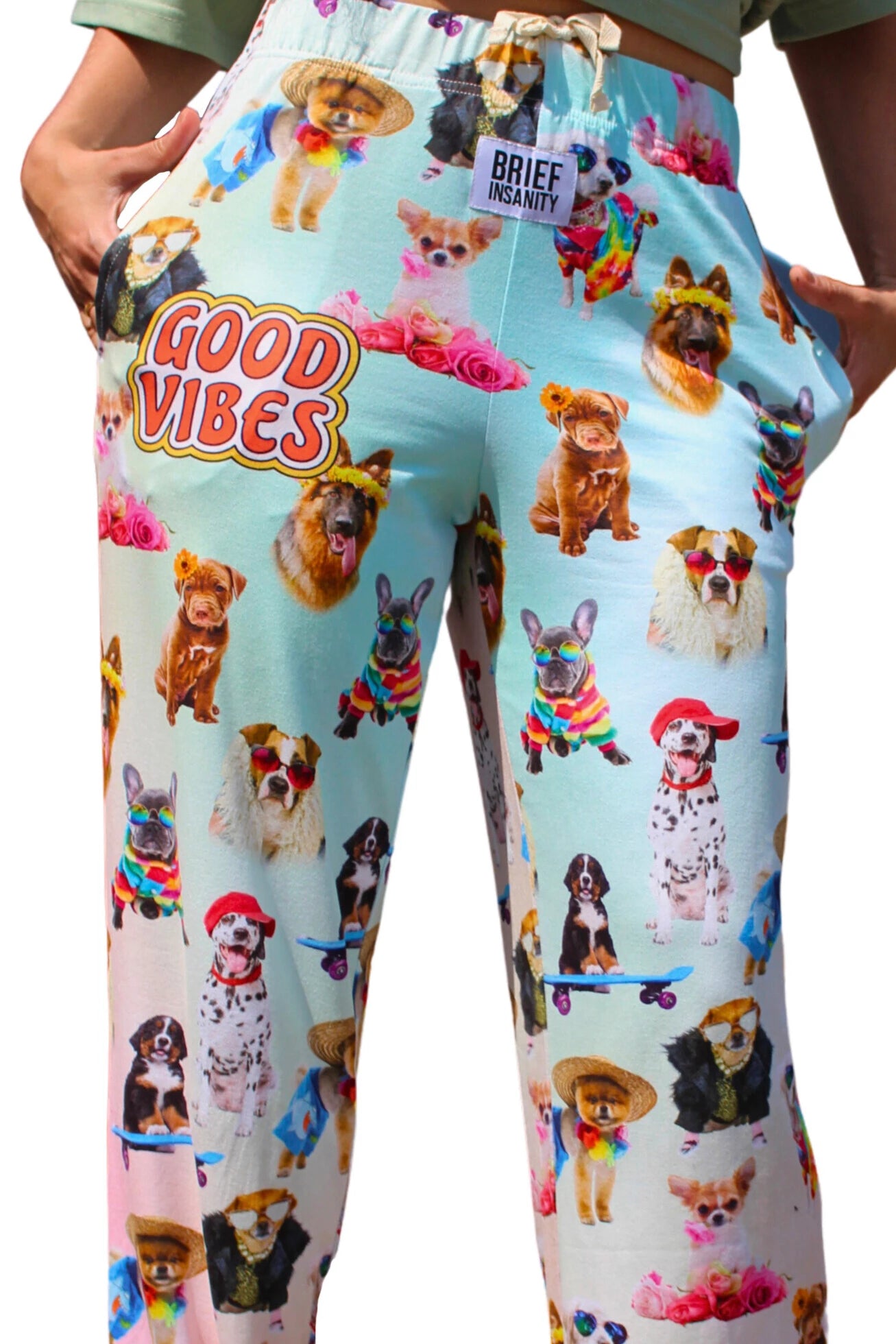 Good Vibes Dog pajama lounge pants