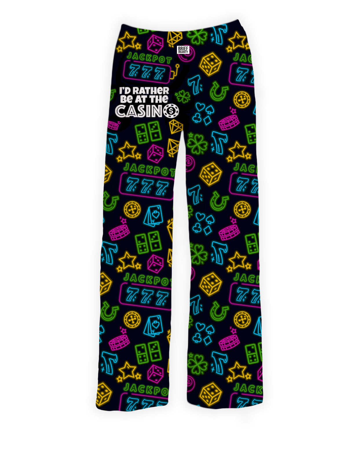 BRIEF INSANITY's I'd Rather Be At The Casino Pajama Lounge Pants