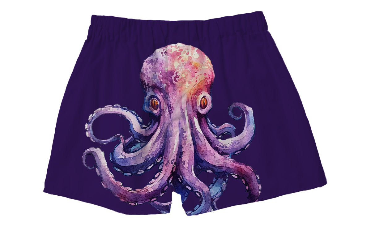 BRIEF INSANITY Butt Kraken Octopus Boxer Shorts Back Side