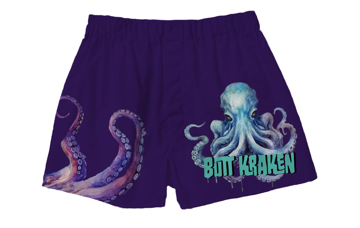 BRIEF INSANITY Butt Kraken Octopus Boxer Shorts Front Side