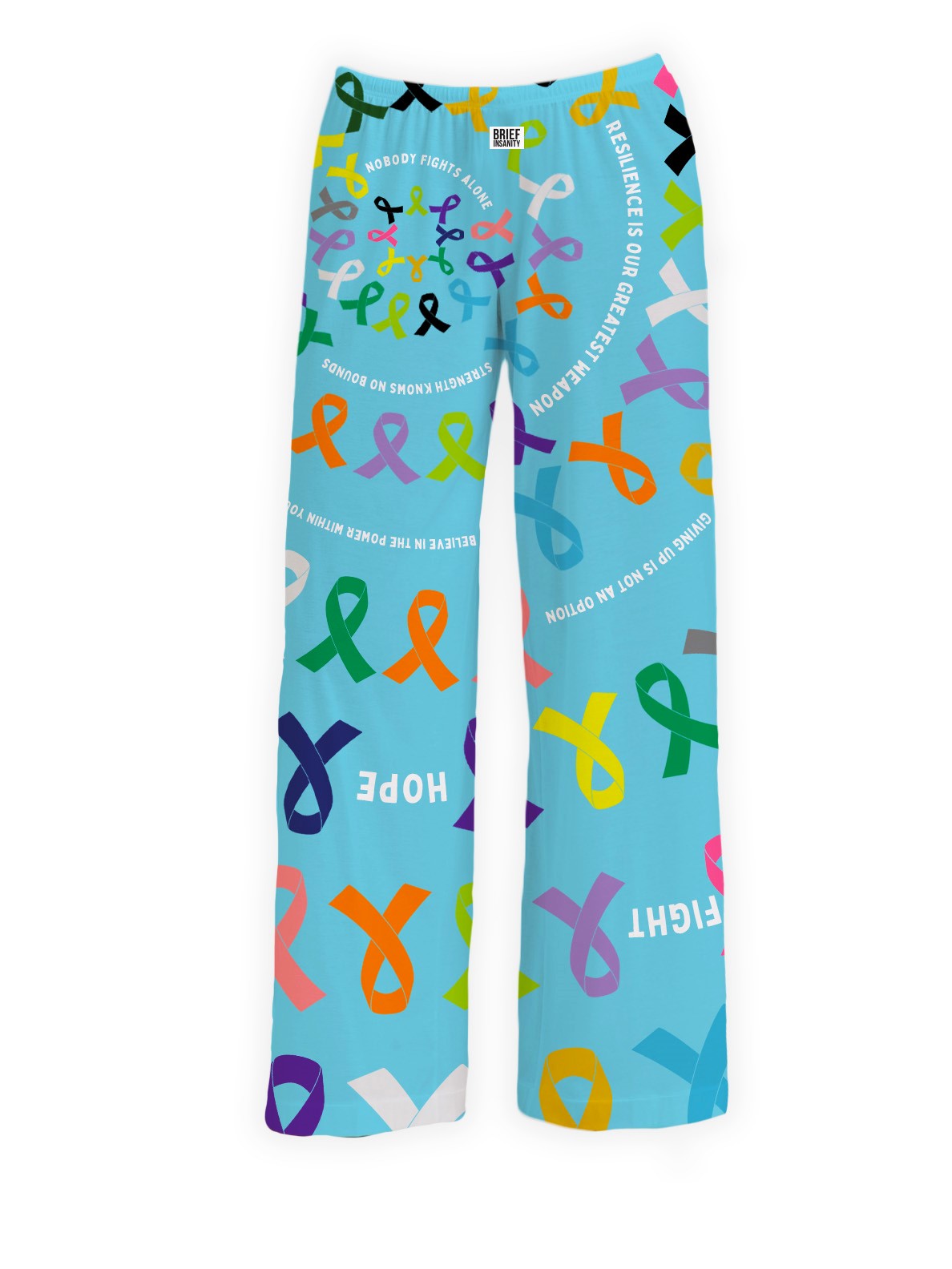 BRIEF INSANITY's Cancer Warrior Hope Pajama Lounge Pants