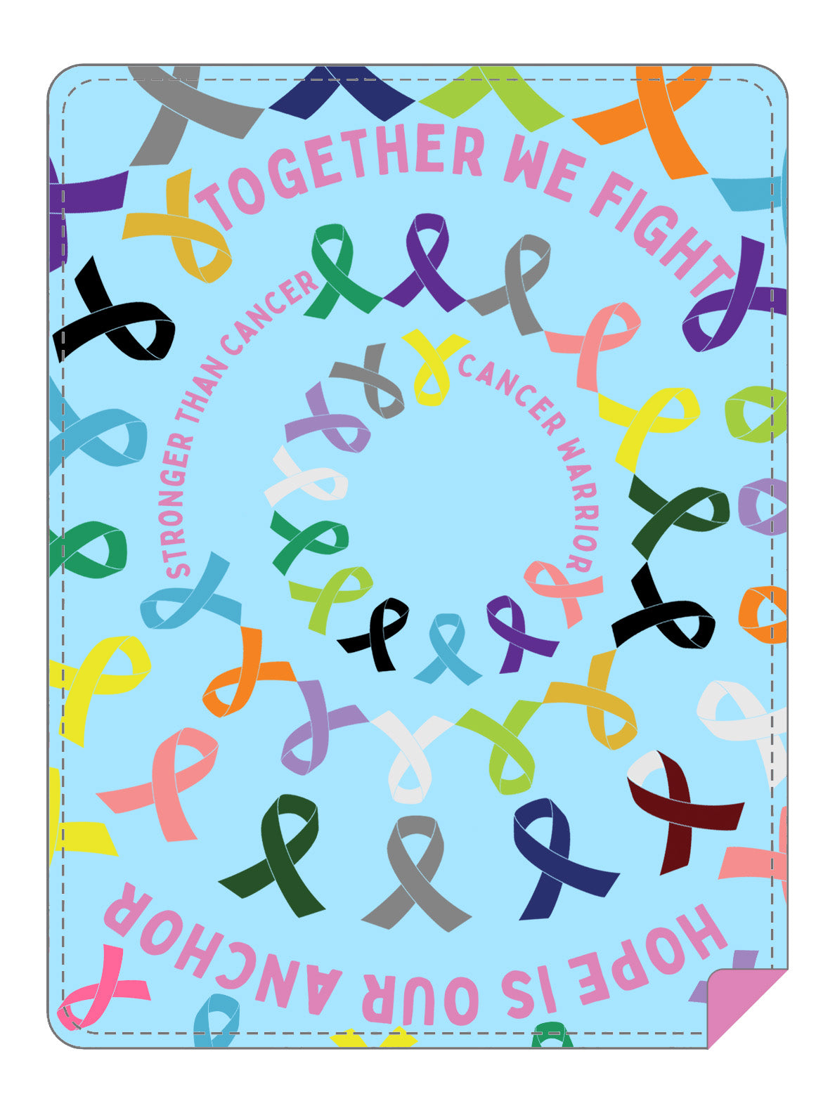 BRIEF INSANITY Cancer Warrior Hope Throw Blanket