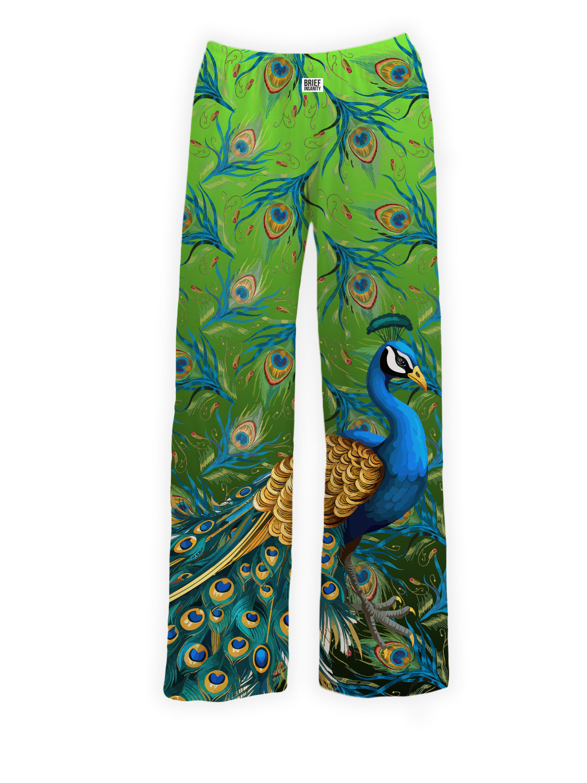 BRIEF INSANITY's Peacock Pajama Lounge Pants