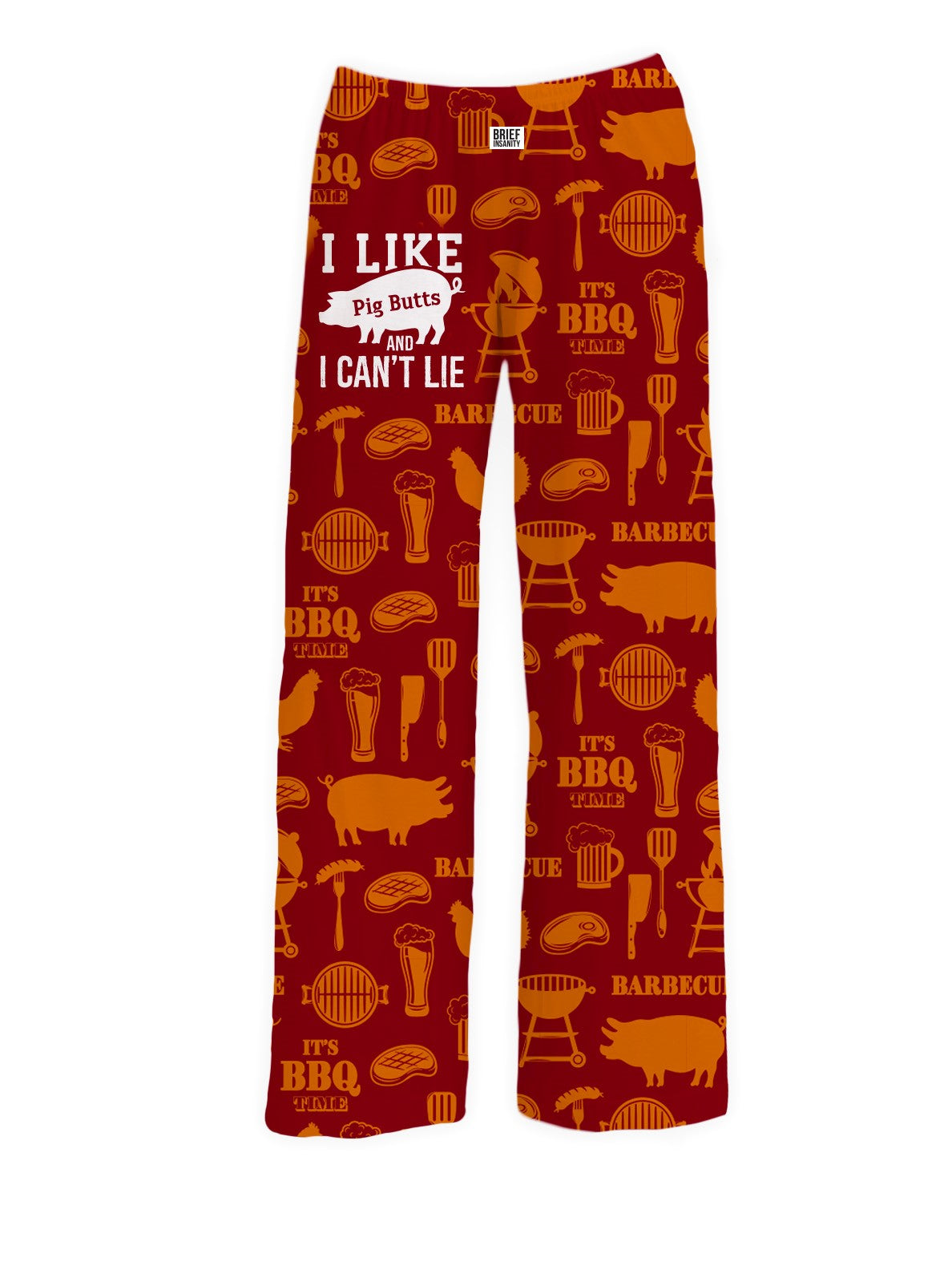 BRIEF INSANITY's I Like Pig Butts BBQ Pajama Lounge Pants
