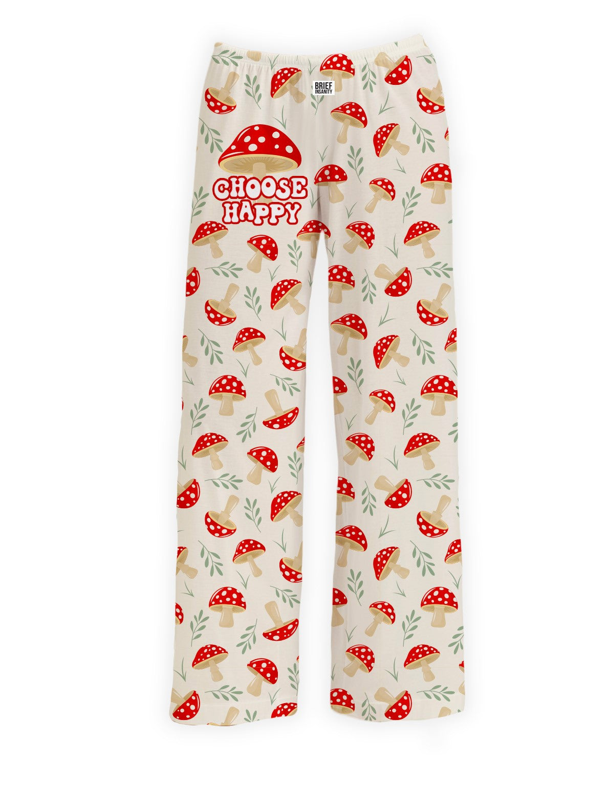 BRIEF INSANITY's Choos Happy Mushroom Pajama Lounge Pants