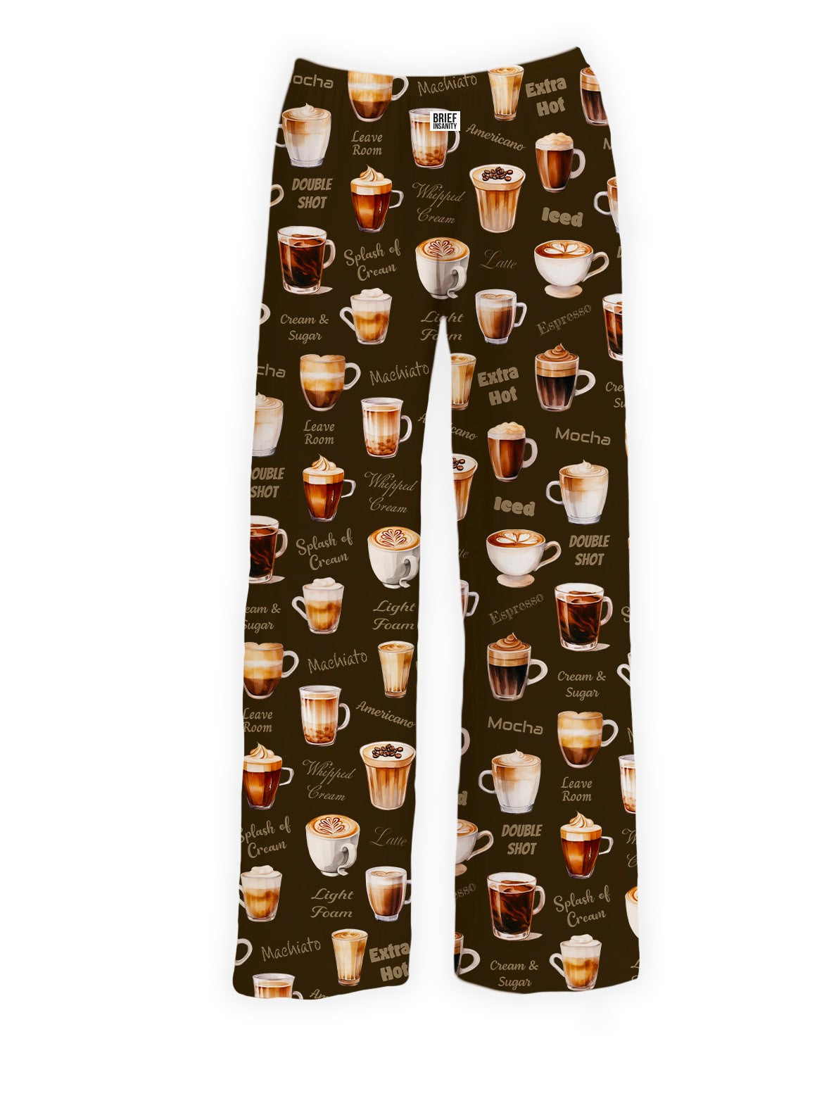 BRIEF INSANITY's All Over Espresso Pajama Lounge Pants