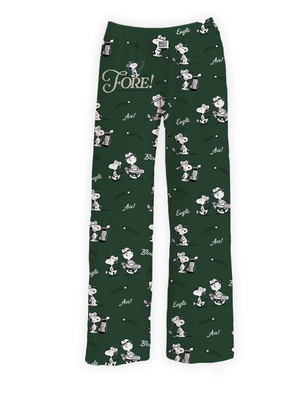 BRIEF INSANITY's Snoopy Golf Pajama Lounge Pants