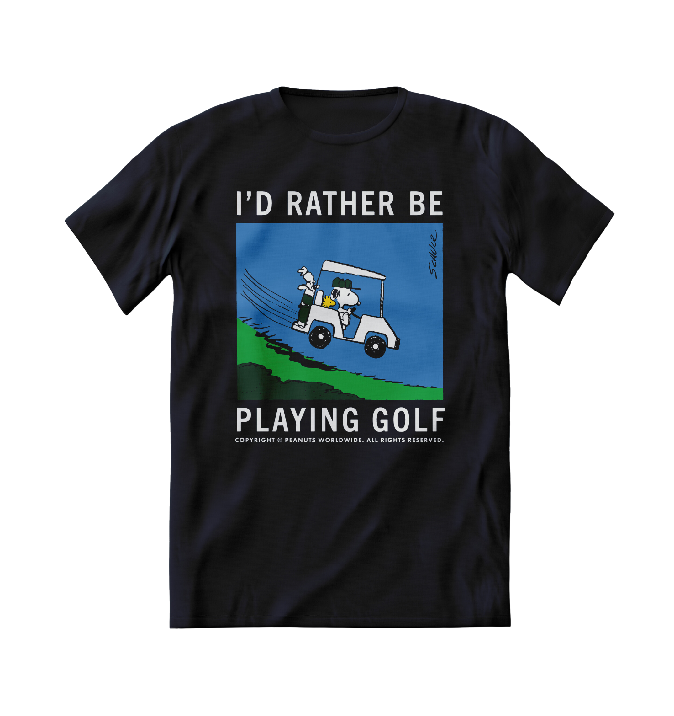 BRIEF INSANITY's Snoopy Golf Unisex Short Sleeve T-Shirt