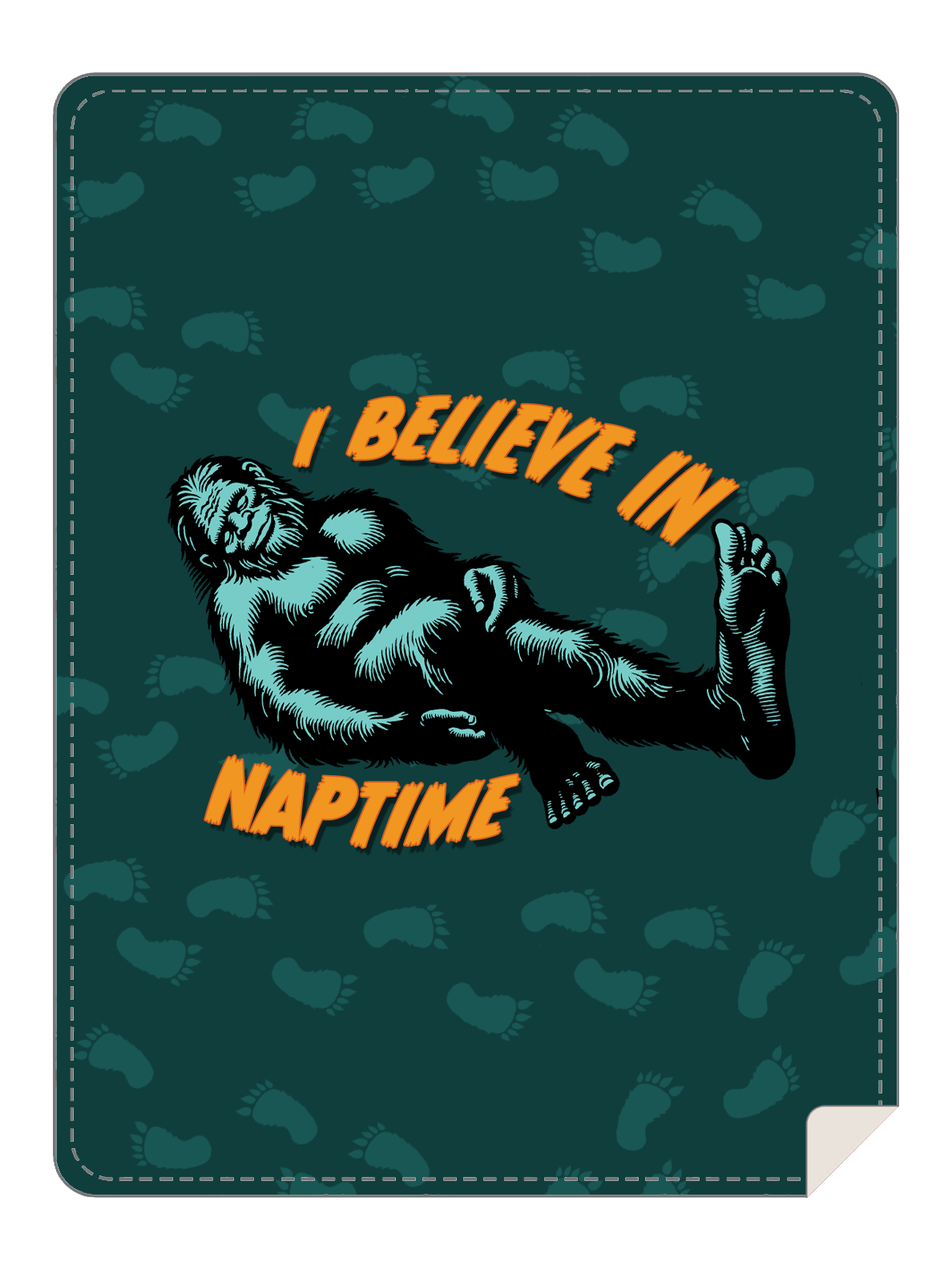 BRIEF INSANITY's Bigfoot Naptime Throw Blanket