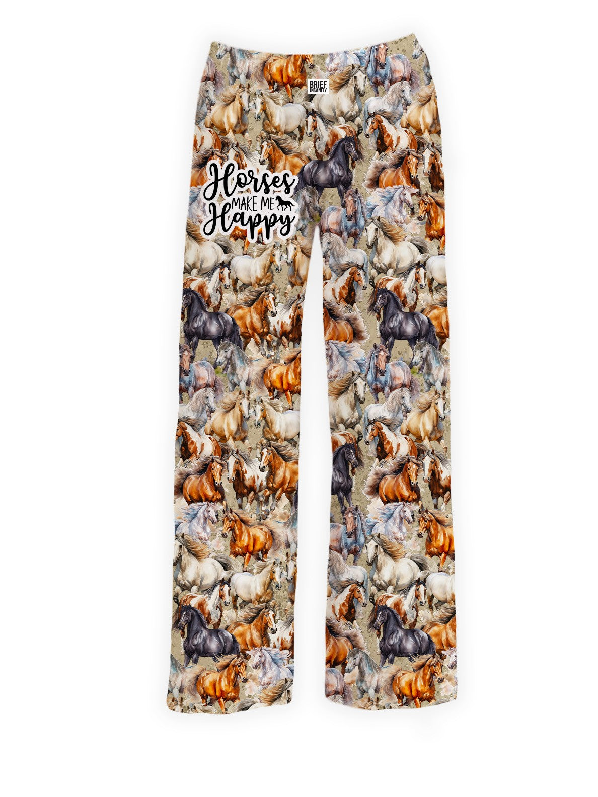 BRIEF INSANITY's Horses Make Me Happy Pajama Lounge Pants