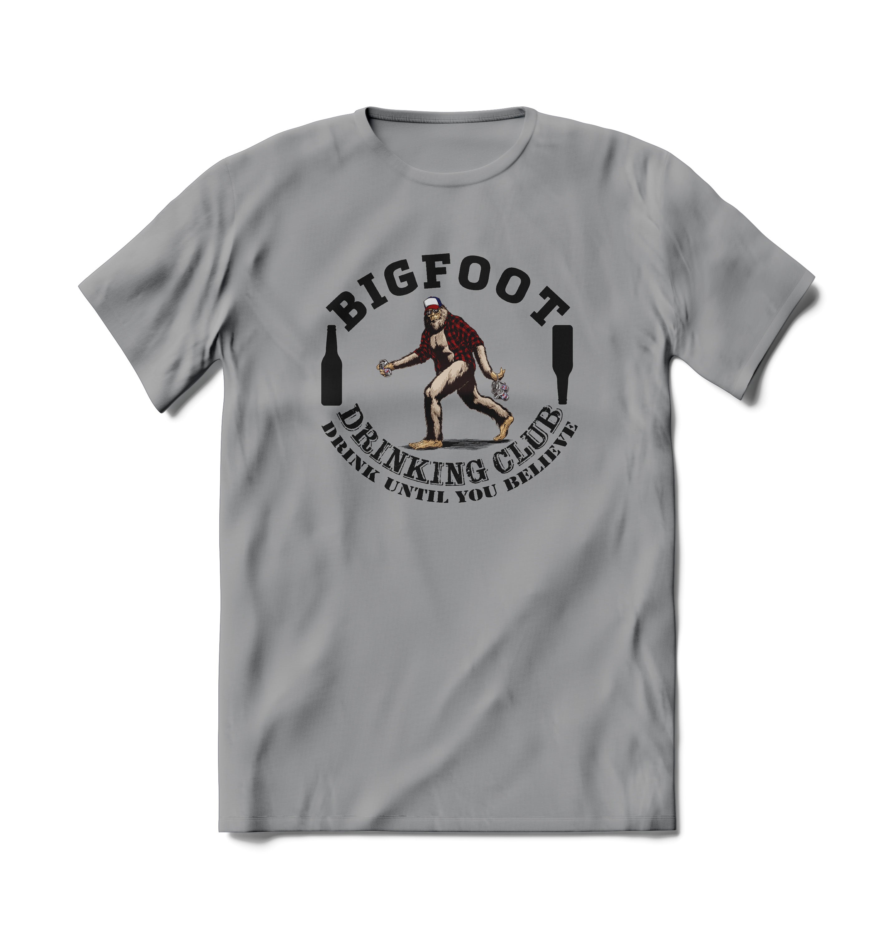 BRIEF INSANITY Bigfoot Drinking Club Short Sleeve T-shirt