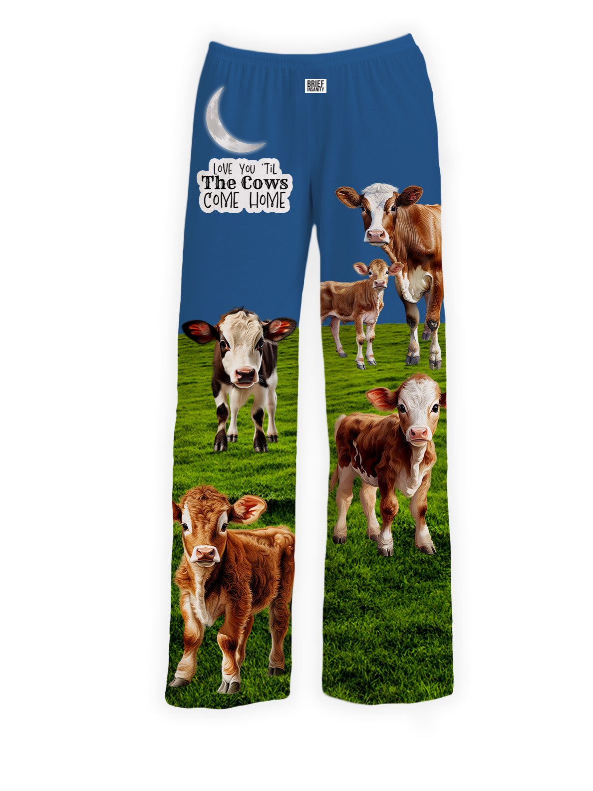 BRIEF INSANITY's Love You 'Til The Cows Come Home Pajama Lounge Pants
