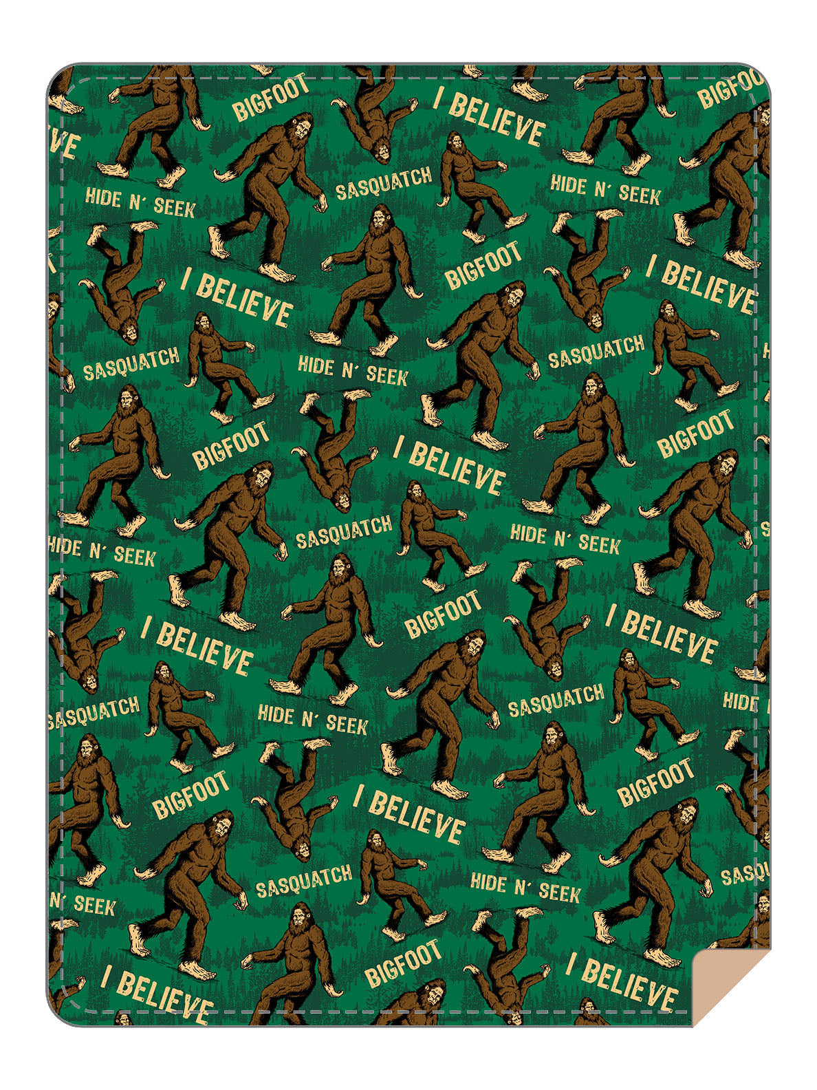 BRIEF INSANITY I Believe In Big Foot Throw Blanket