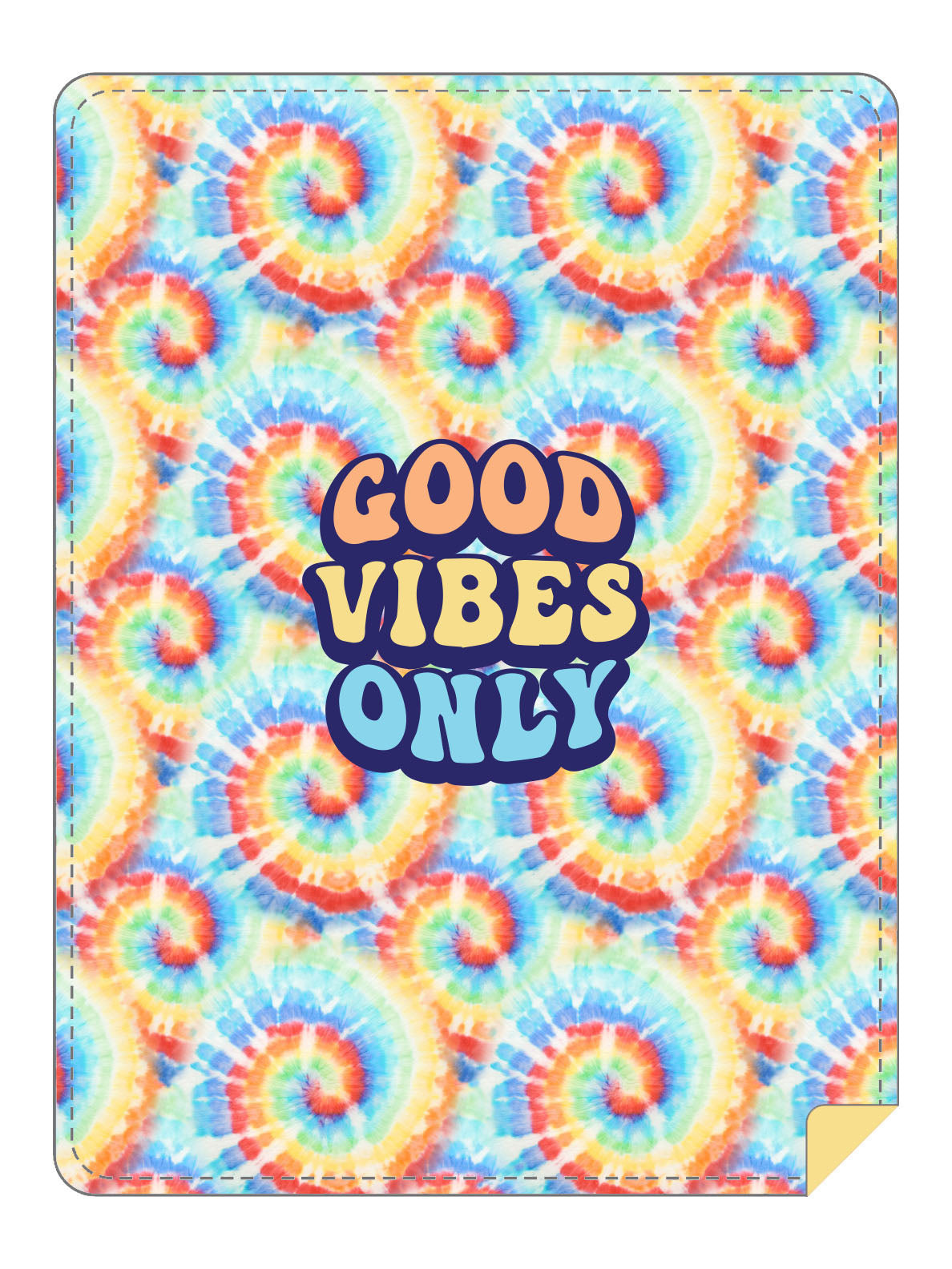 BRIEF INSANITY Good Vibes Only Throw Blanket