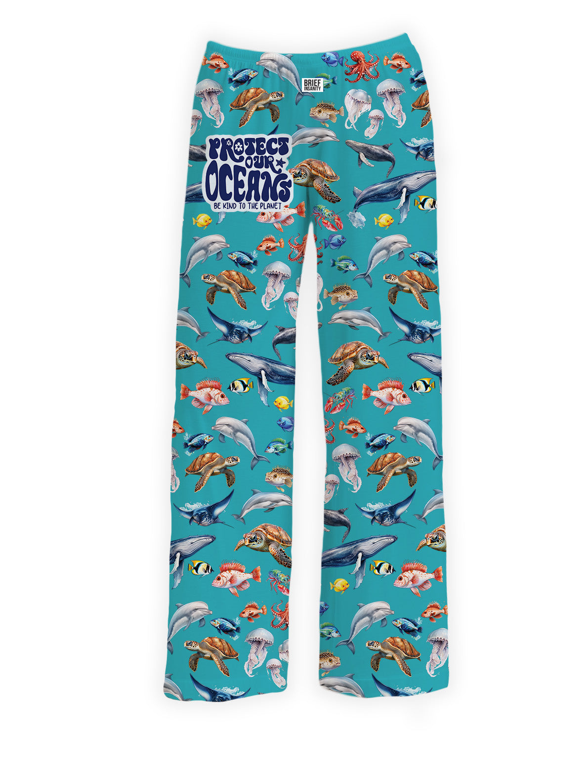 BRIEF INSANITY's Protect Our Oceans Pajama Lounge Pants