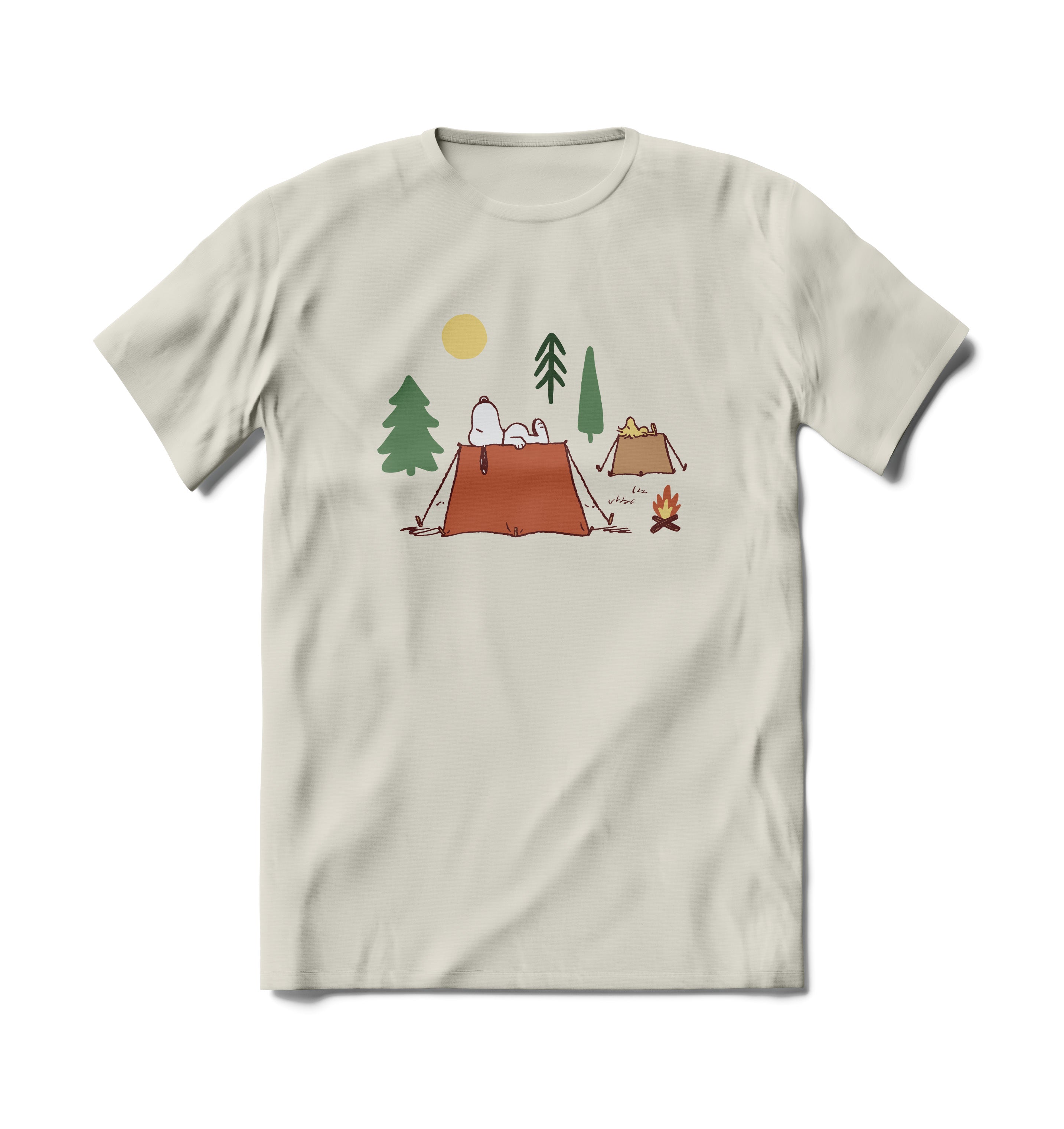 BRIEF INSANITY Snoopy Camping Short Sleeve Sleep Shirt
