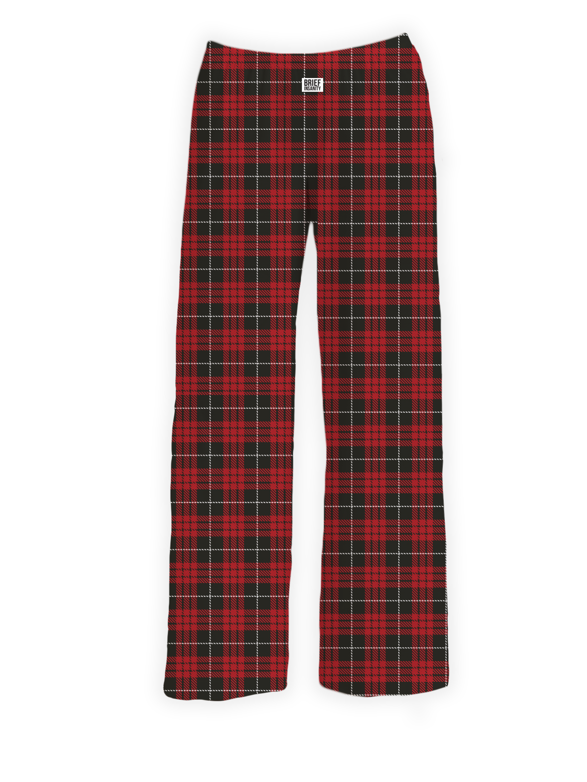 BRIEF INSANITY's Red Plaid Pajama Lounge Pants
