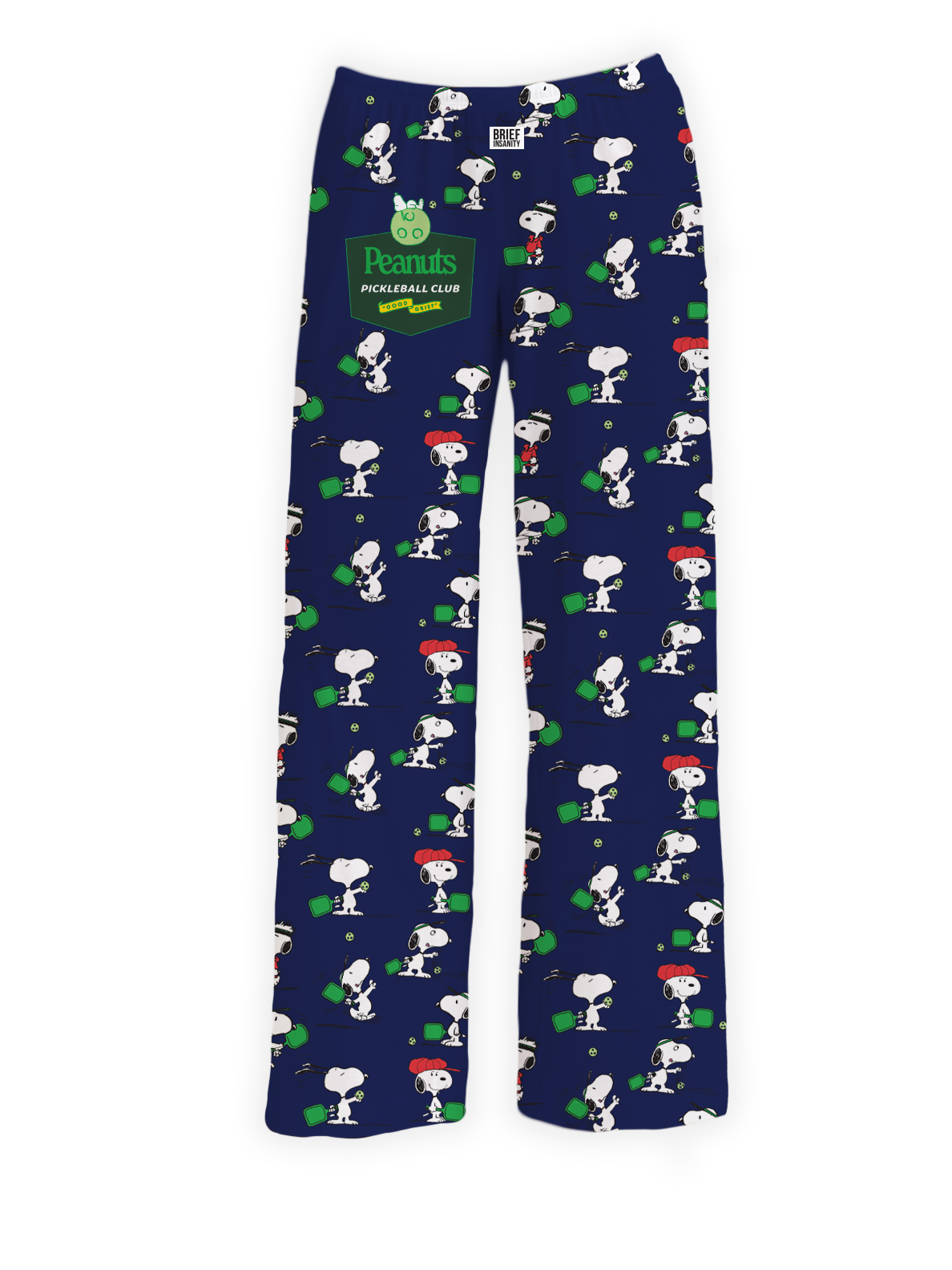 BRIEF INSANITY's Snoopy Pickleball Pajama Lounge Pants