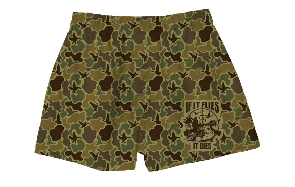 BRIEF INSANITY's If It Flies It Dies Boxer Shorts