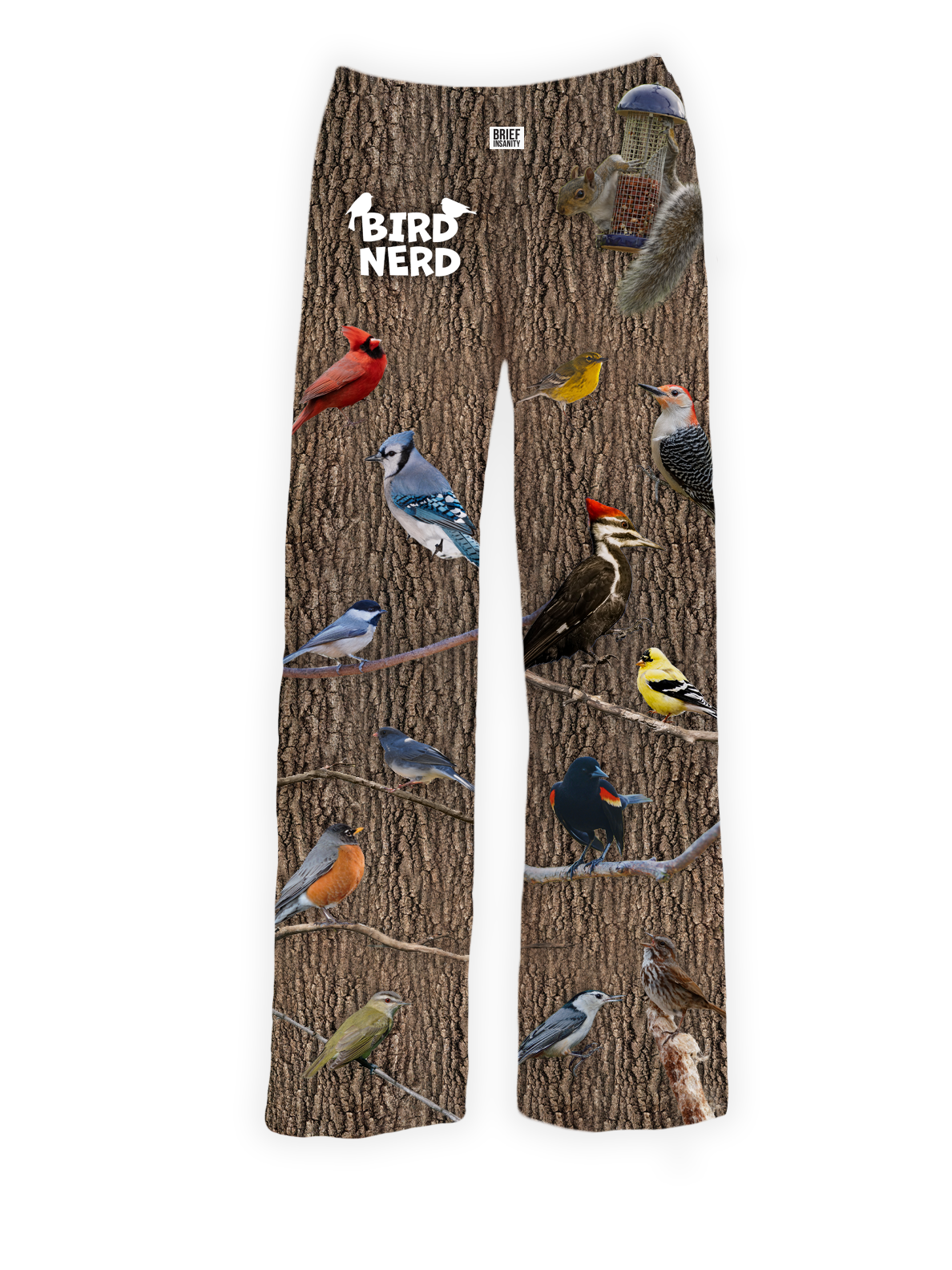 BRIEF INSANITY's Bird Nerd Pajama Lounge Pants