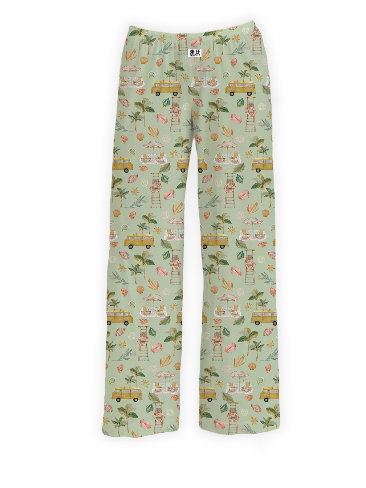 BRIEF INSANITY's Vintage Pastel Beach Pajama Lounge Pants