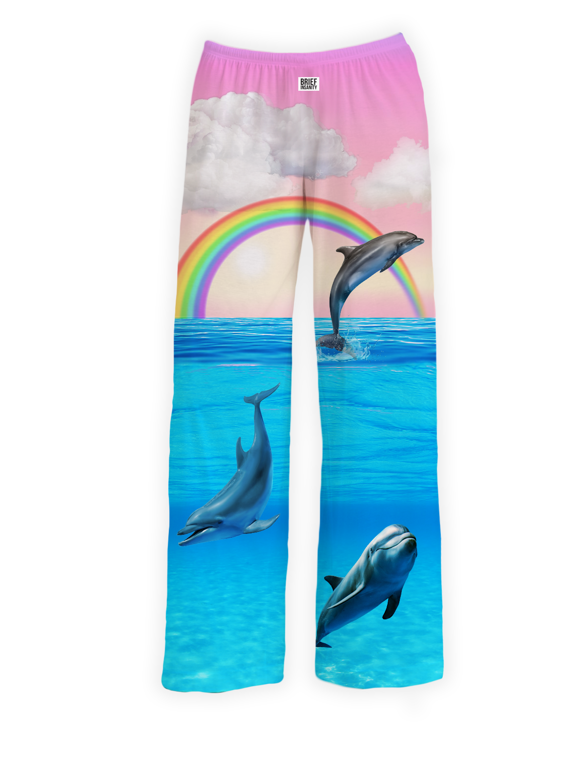 BRIEF INSANITY's Dolphins Pajama Lounge Pants