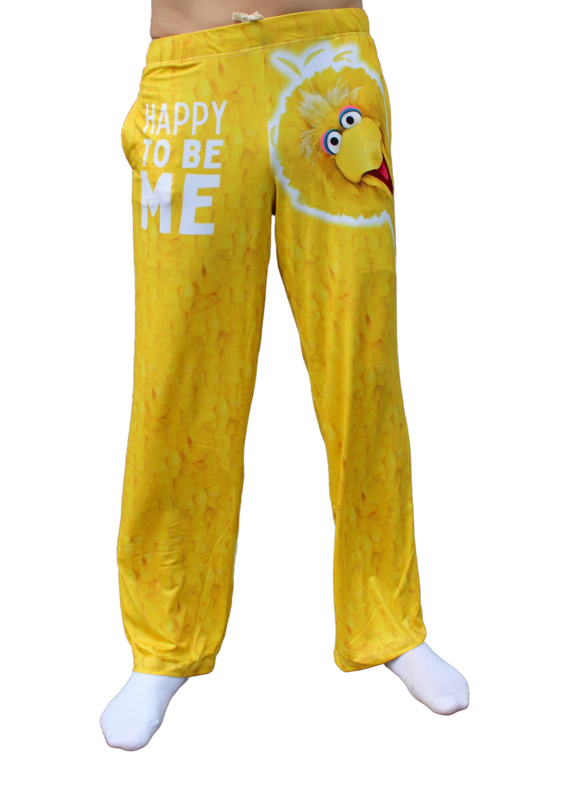 Sesame Street Big Bird Pajama Lounge Pants on model front view