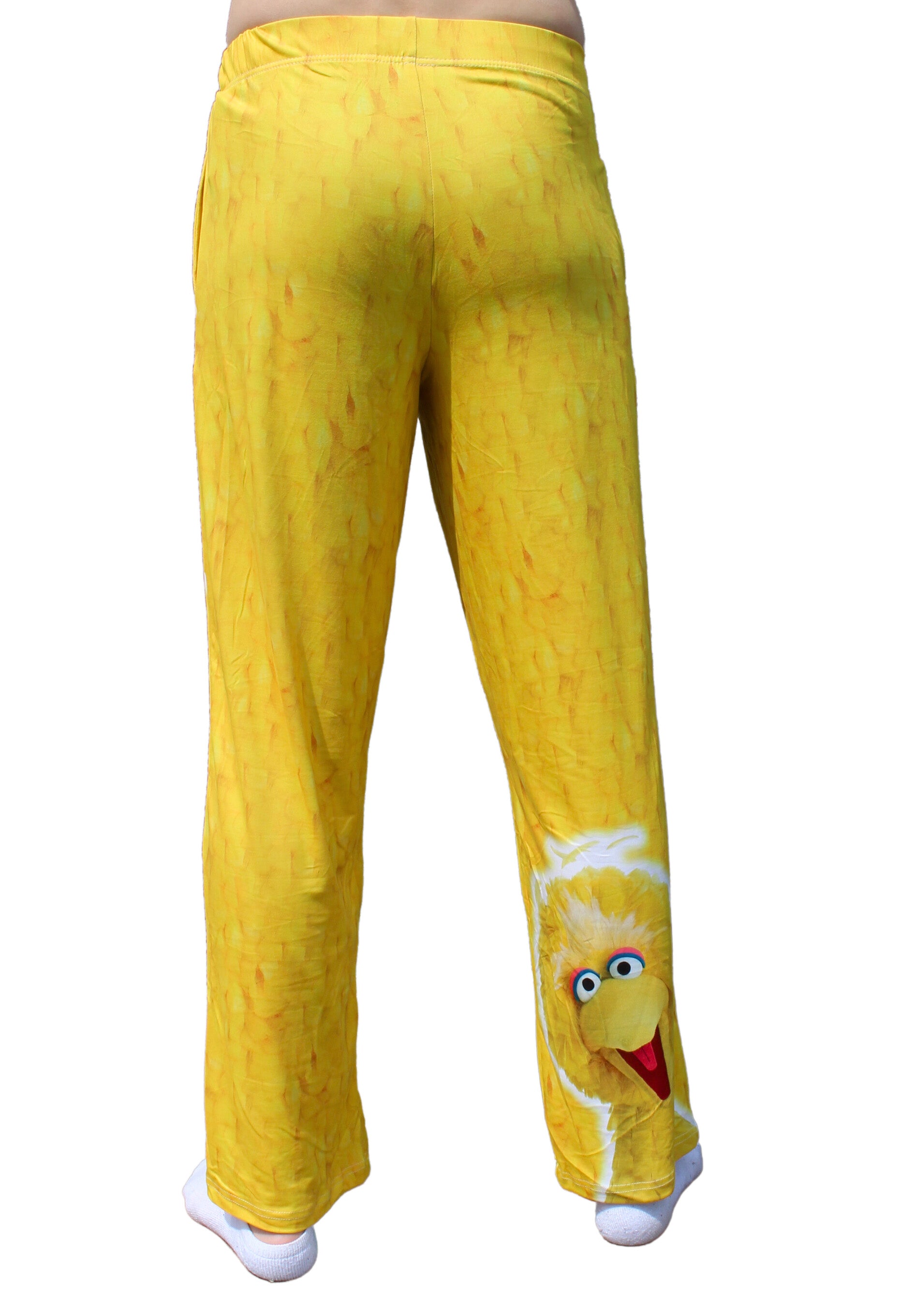 Sesame Street Big Bird Pajama Lounge Pants on model back view