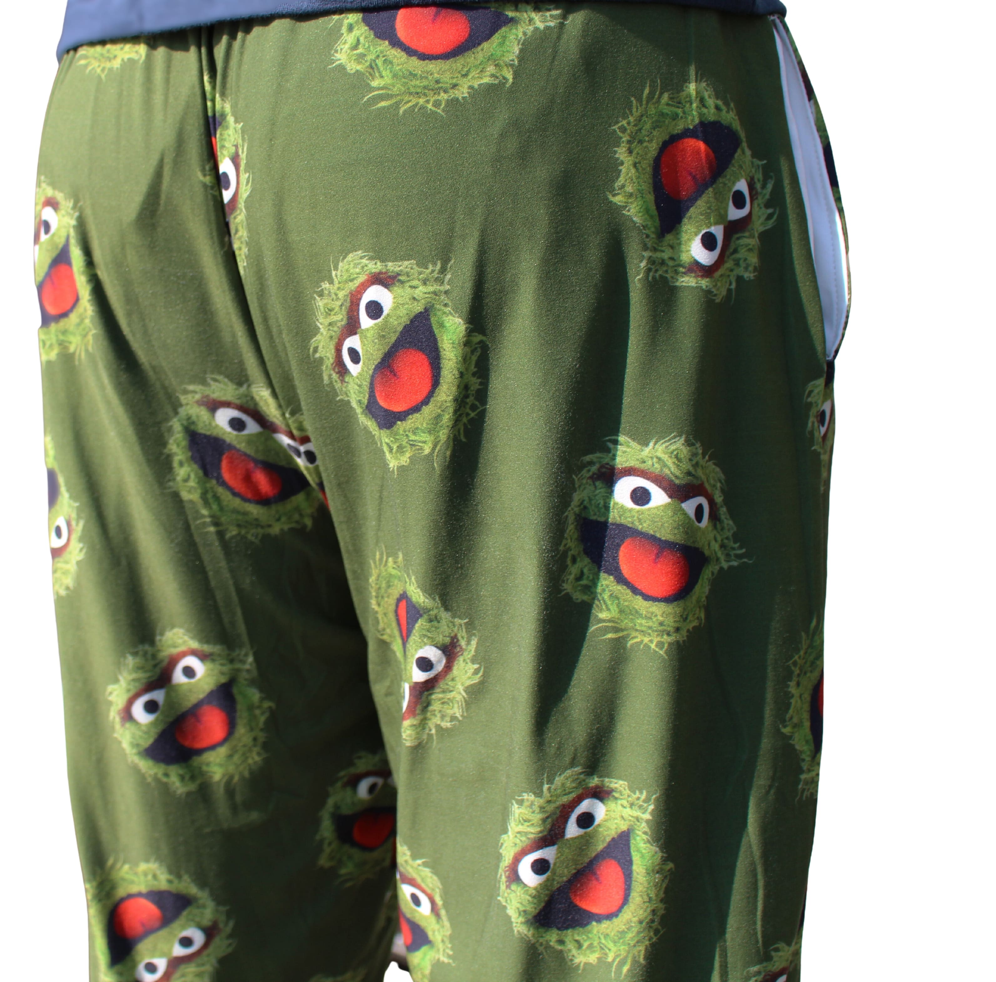 Trash Talker Pajama Lounge Pants on model back view close up (waist down)