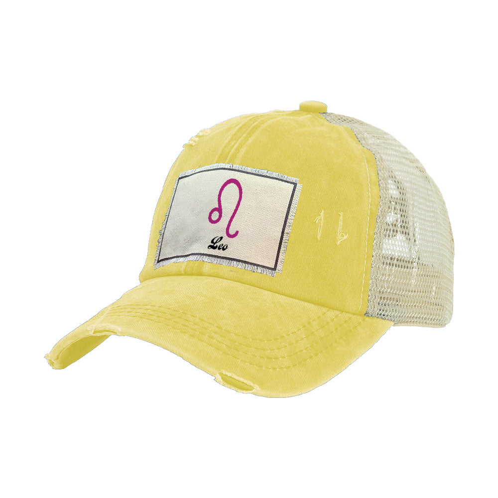 BRIEF INSANITY Leo Vintage Distressed Trucker Adult Hat