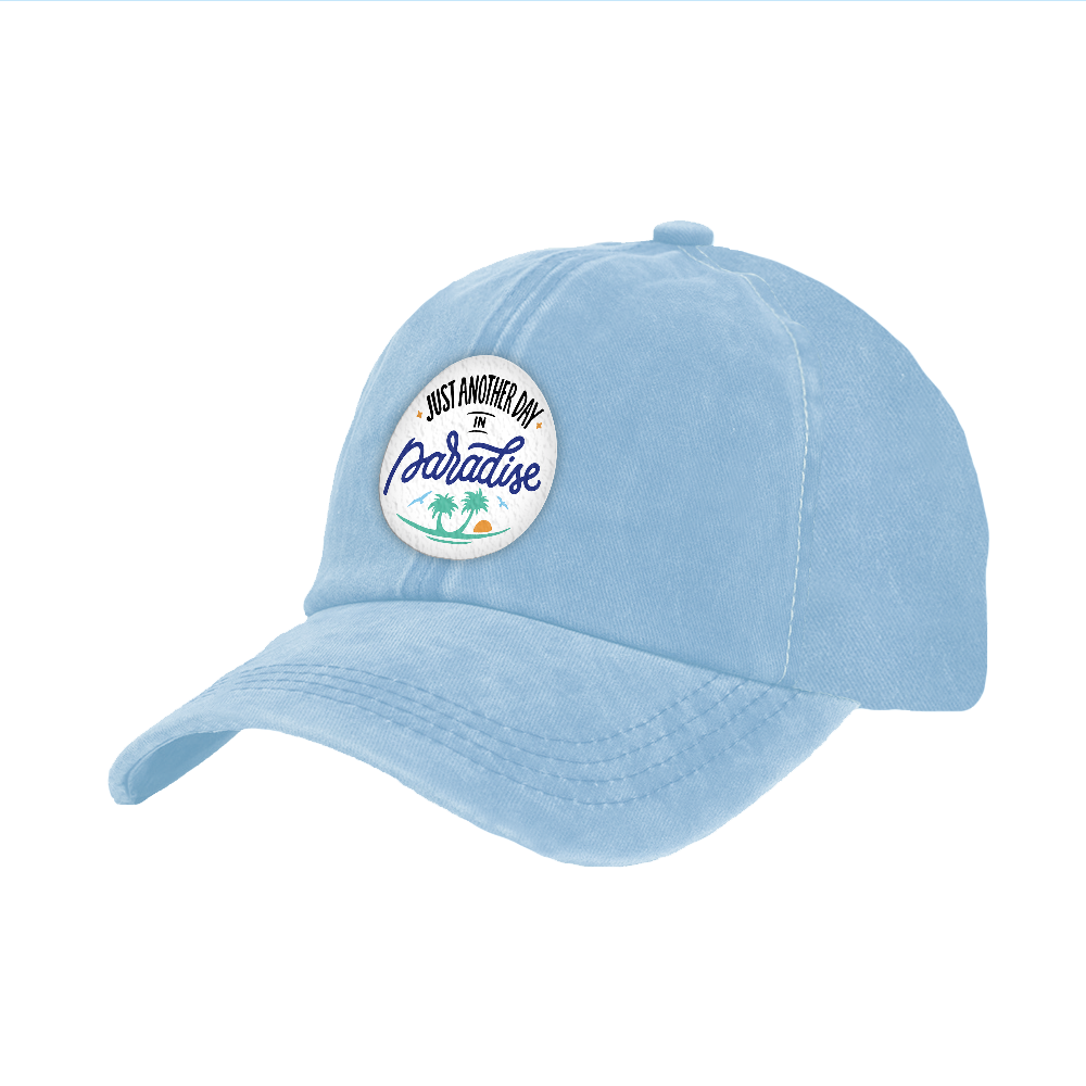 BRIEF INSANITY's Another Day in Paradise Faux Suede Patch Adult Cap