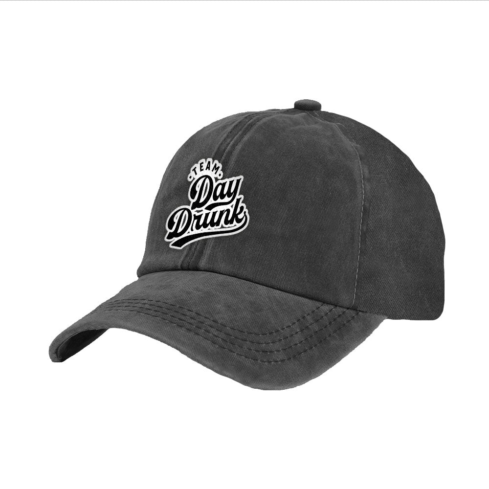 BRIEF INSANITY's Day Drunk Faux Suede Patch Adult Cap