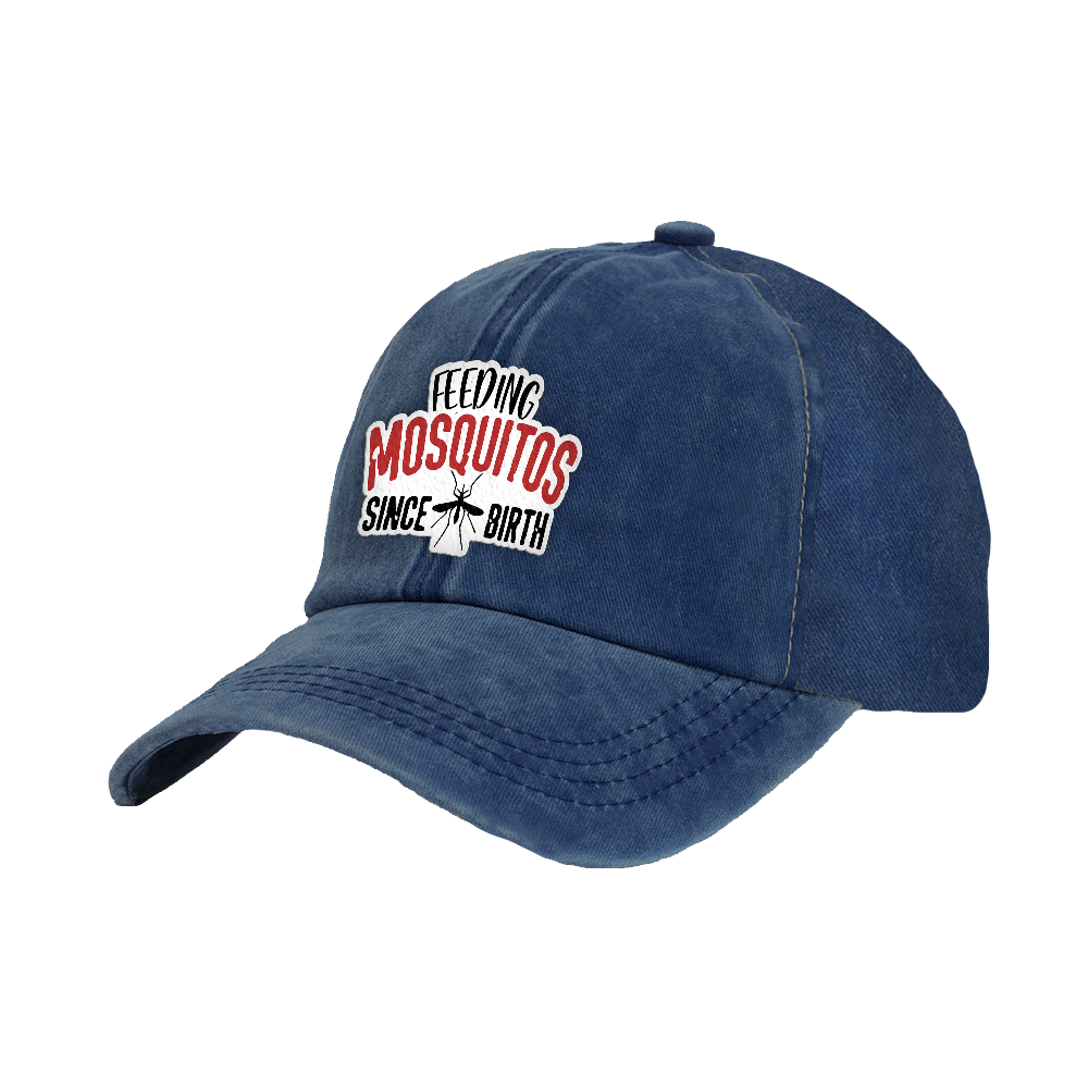 BRIEF INSANITY's Feeding Mosquitos Faux Suede Patch Adult Cap