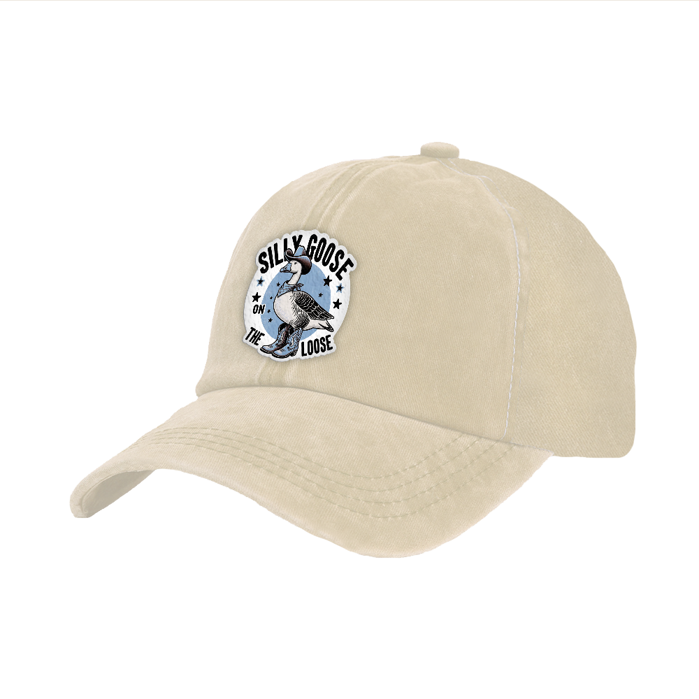 BRIEF INSANITY's Silly Goose Faux Suede Patch Adult Cap