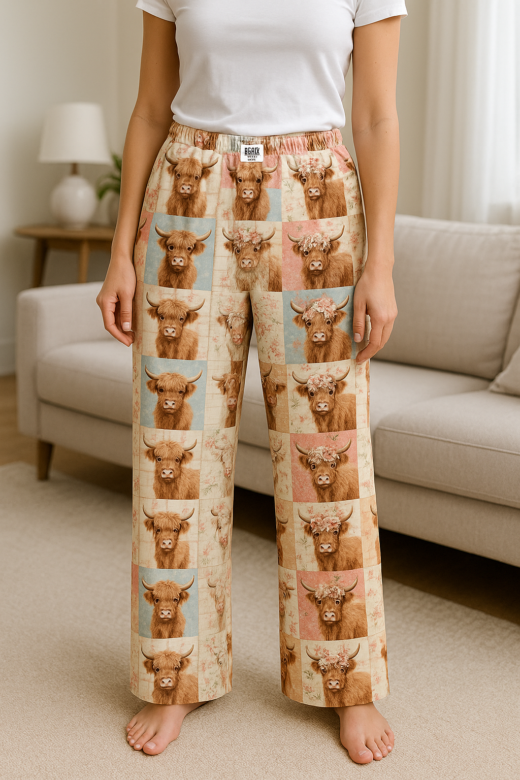 Highland Cow Quilt Pajama Pants