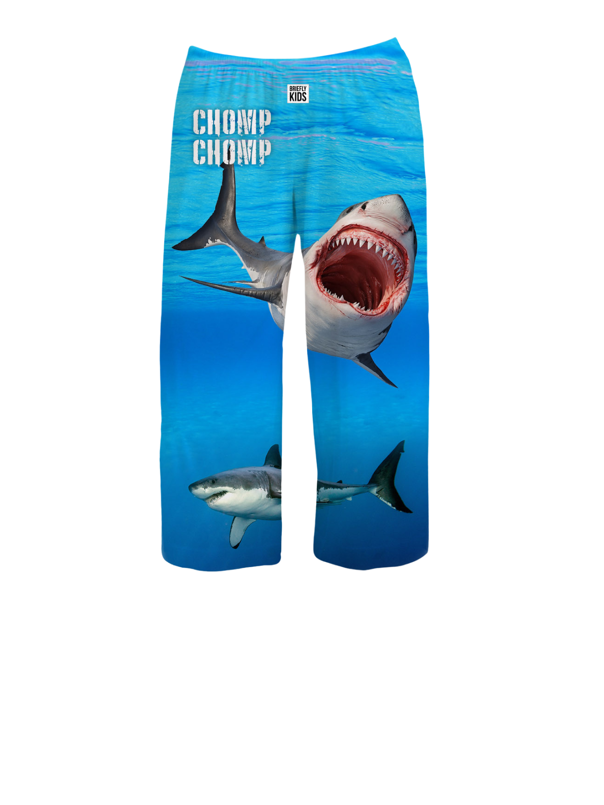BRIEF INSANITY Chomp Chomp Shark Kids Pajama Lounge Pants