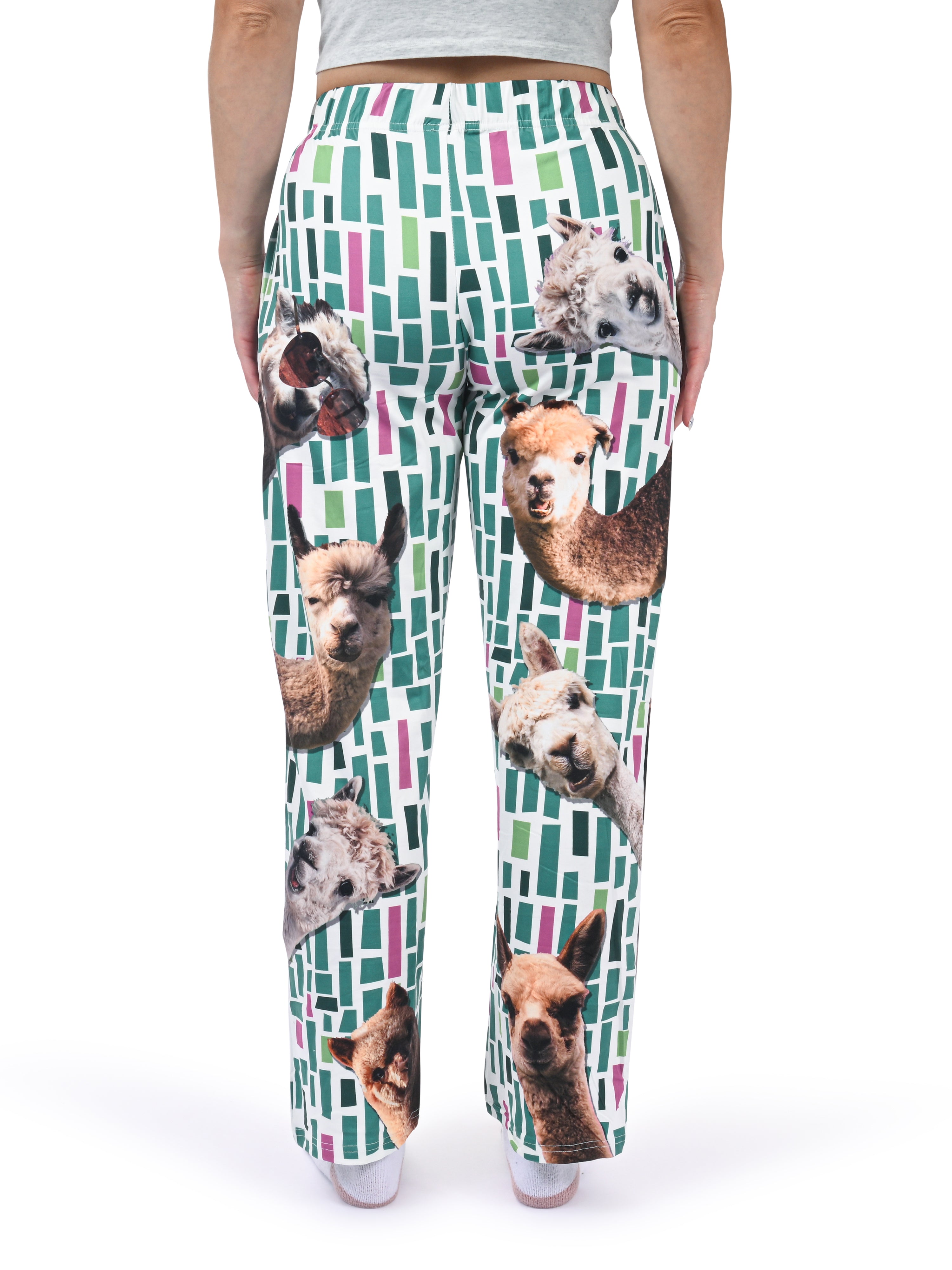 Not My Prob-Llama Pajama Pants back view
