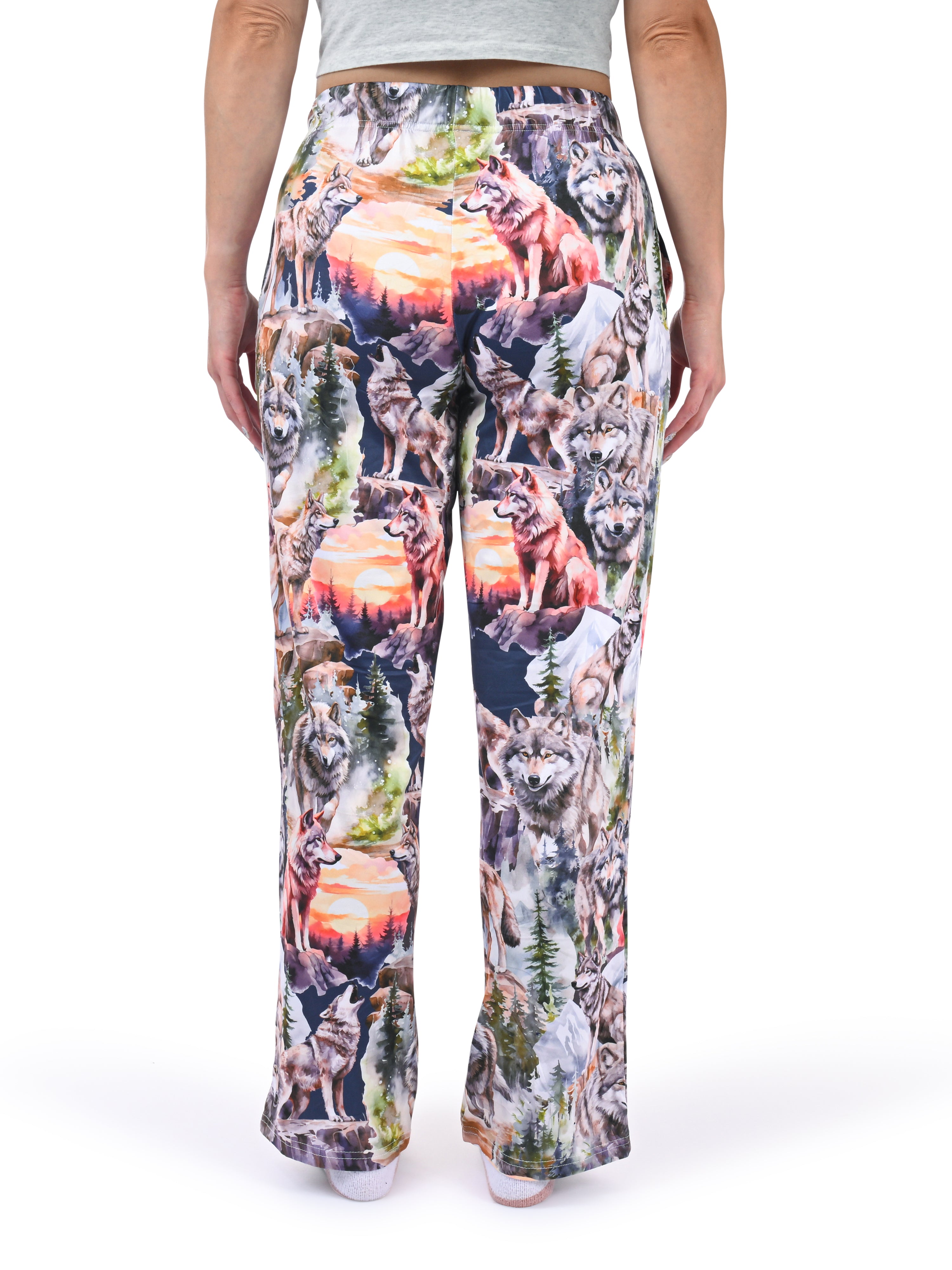 All Over Wolf Lounge Pants back view