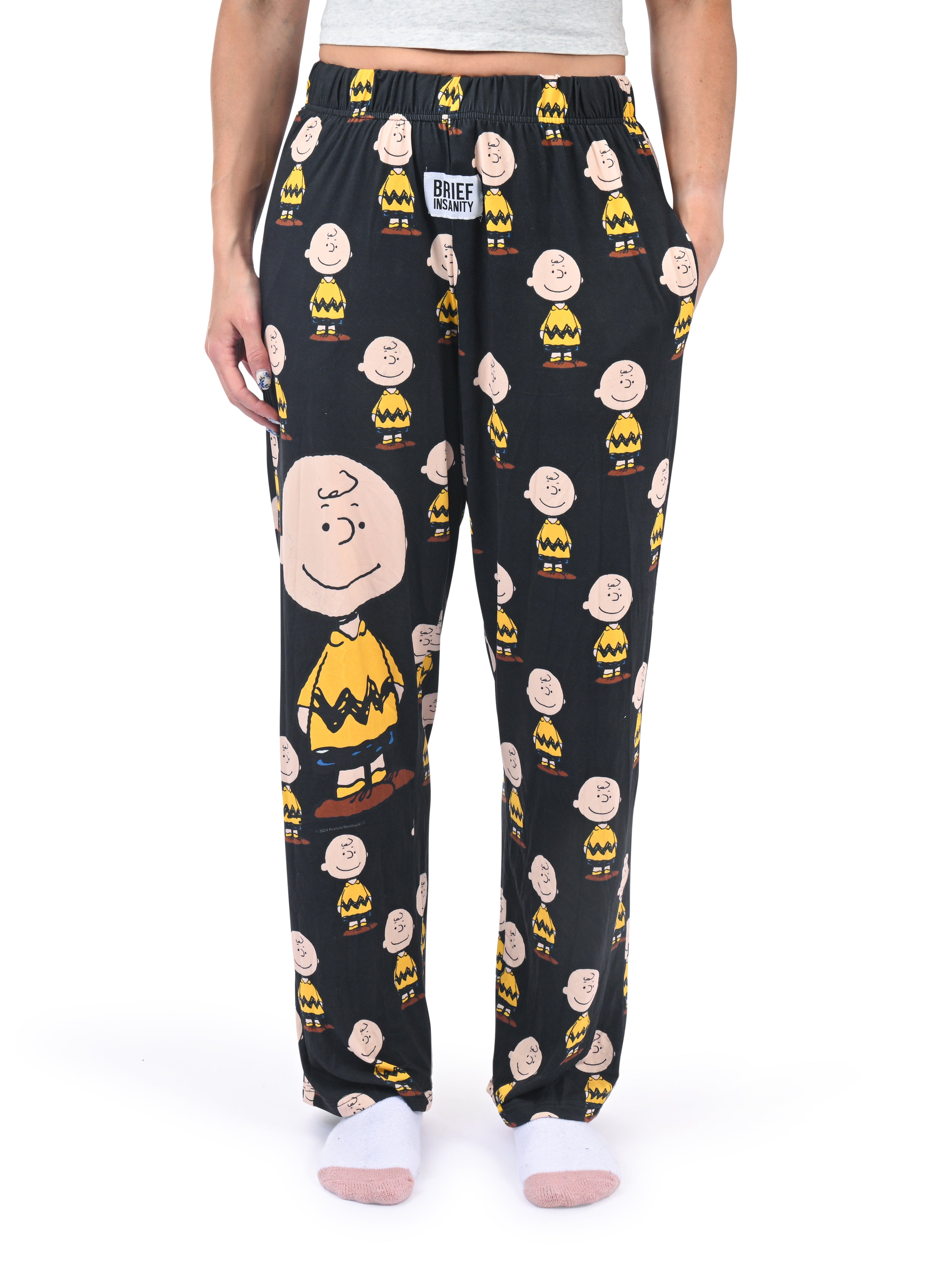 Snoopy Charlie Brown Lounge Pants front view