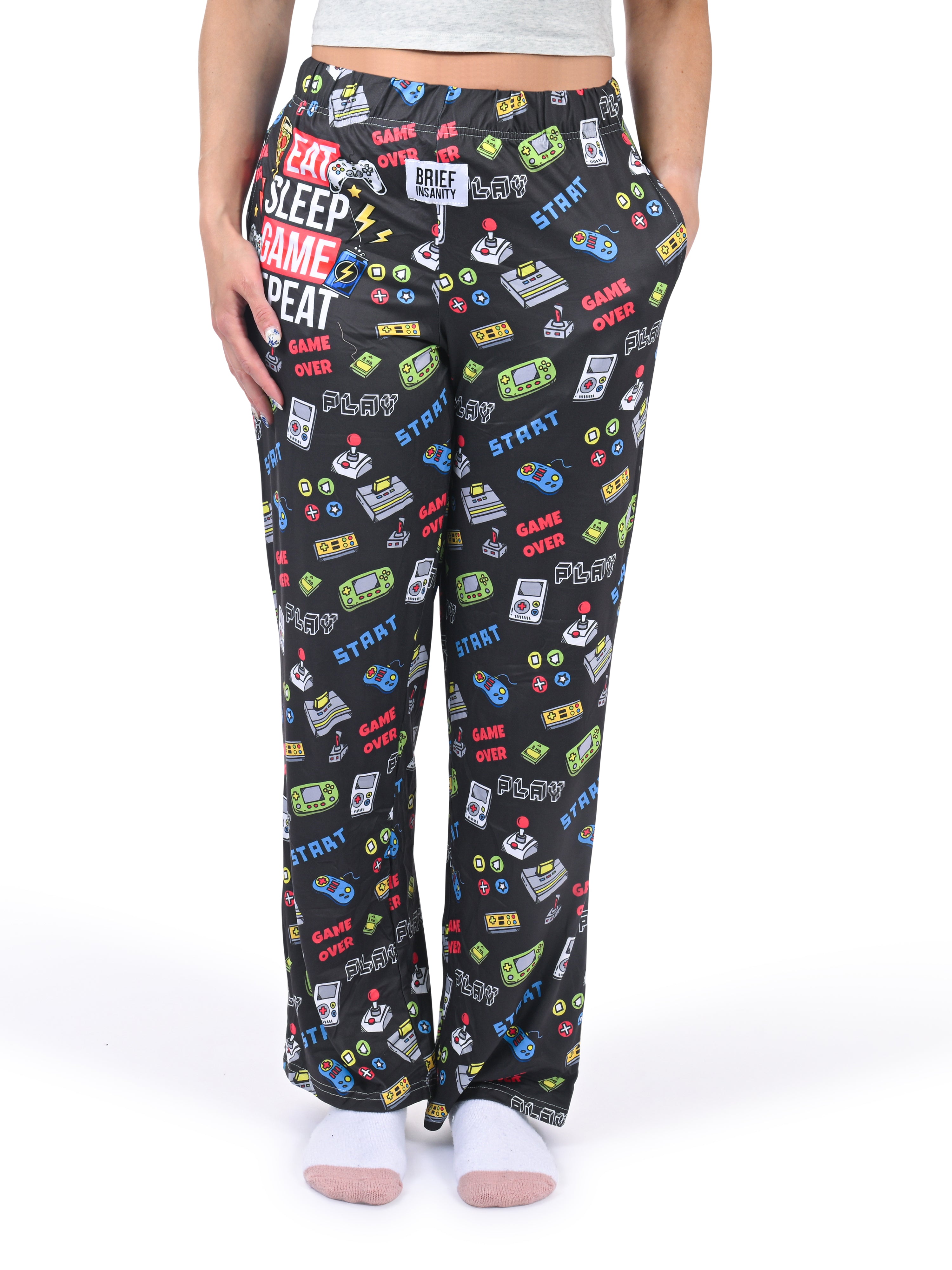 Eat, Sleep, Game, Repeat Lounge Pants front view