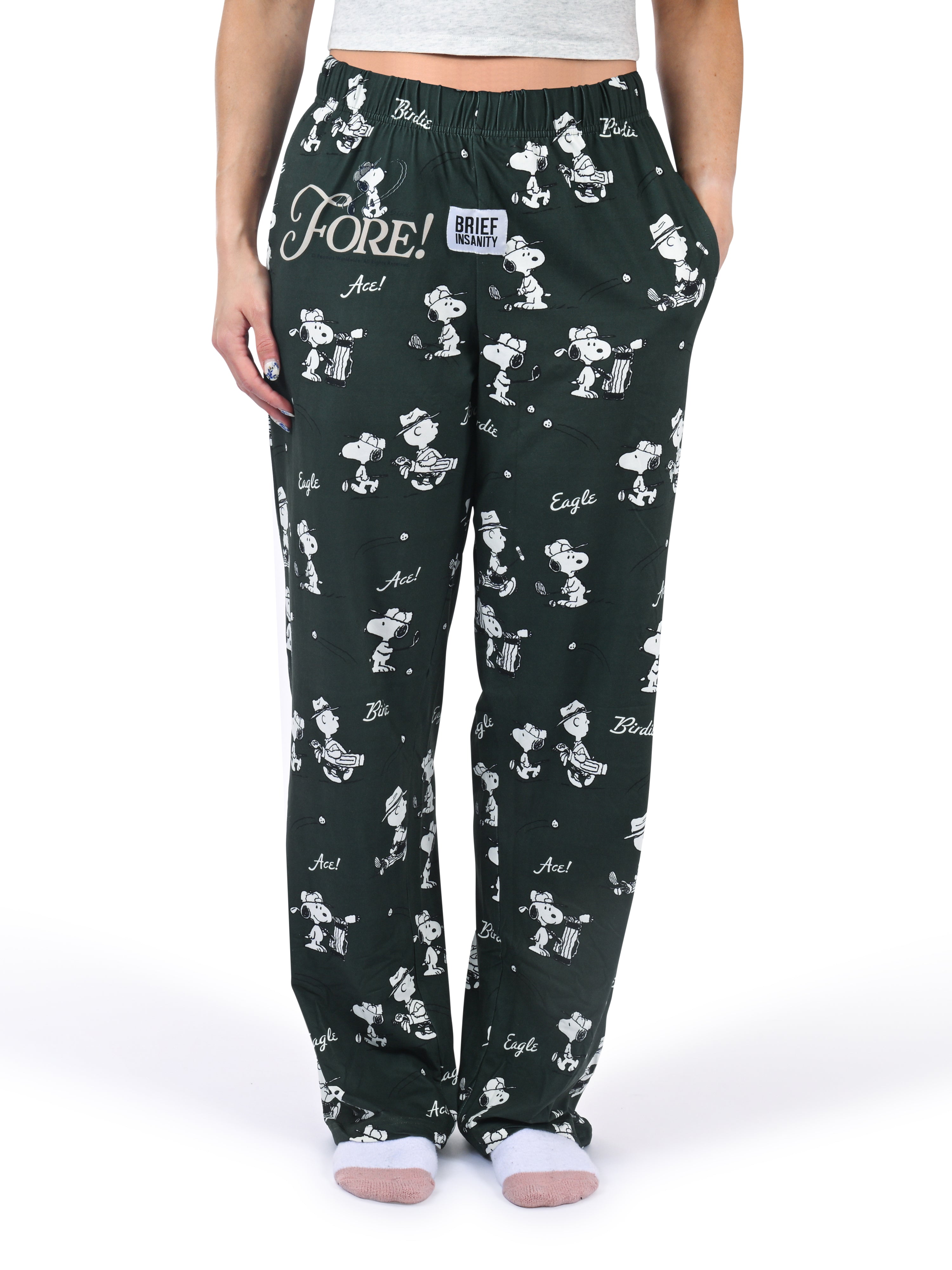 Snoopy Golf Pajama Pants front view