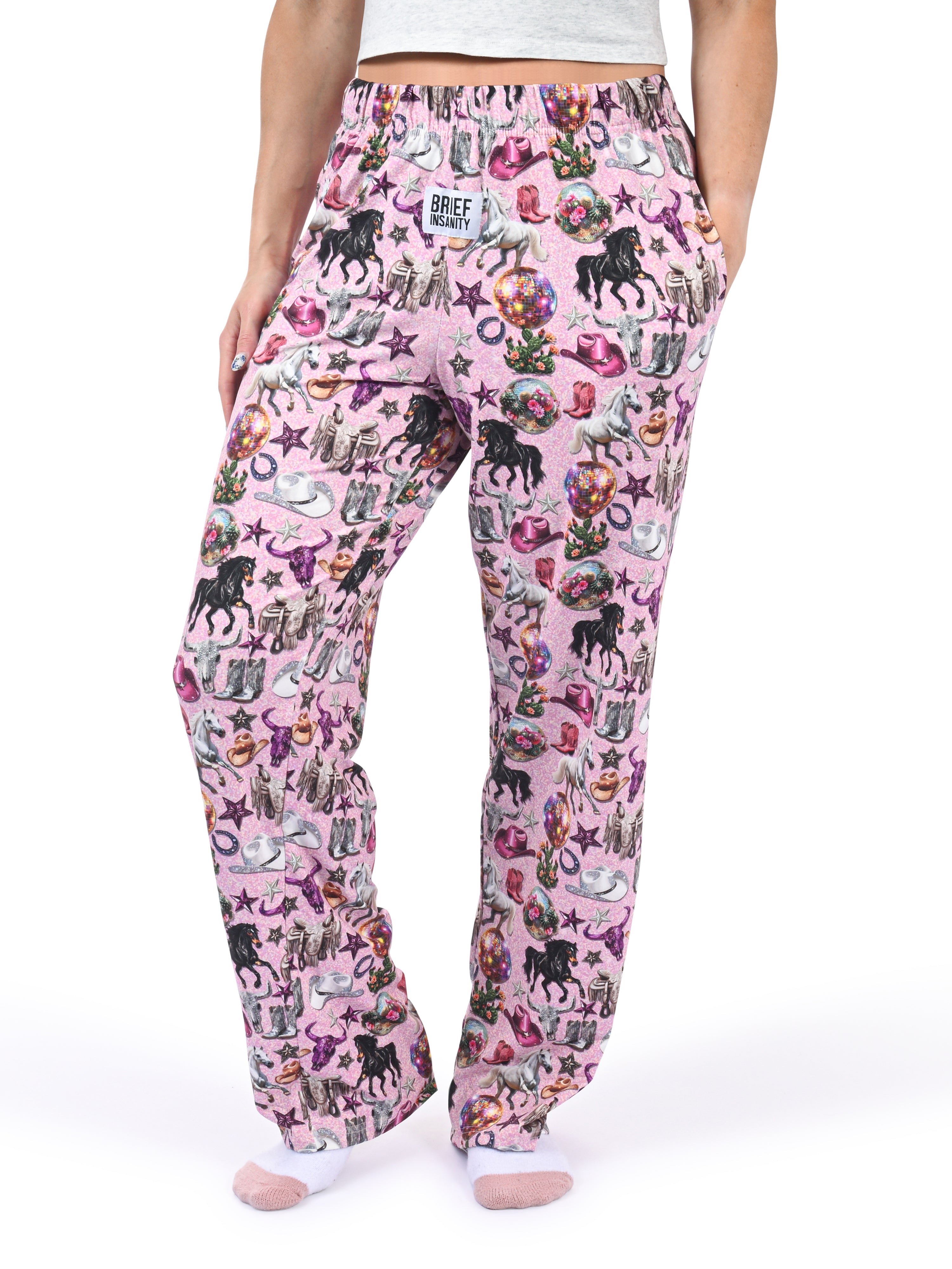 Glam Cowgirl Pajama Pants side angle view