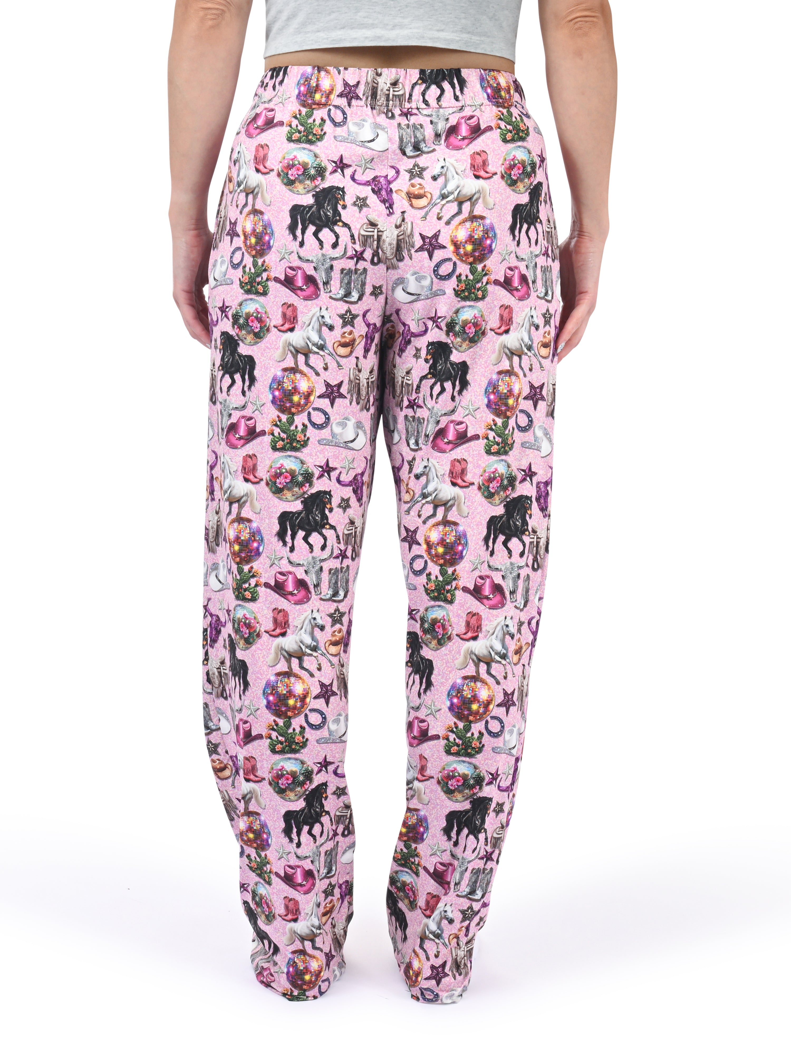 Glam Cowgirl Pajama Pants back view