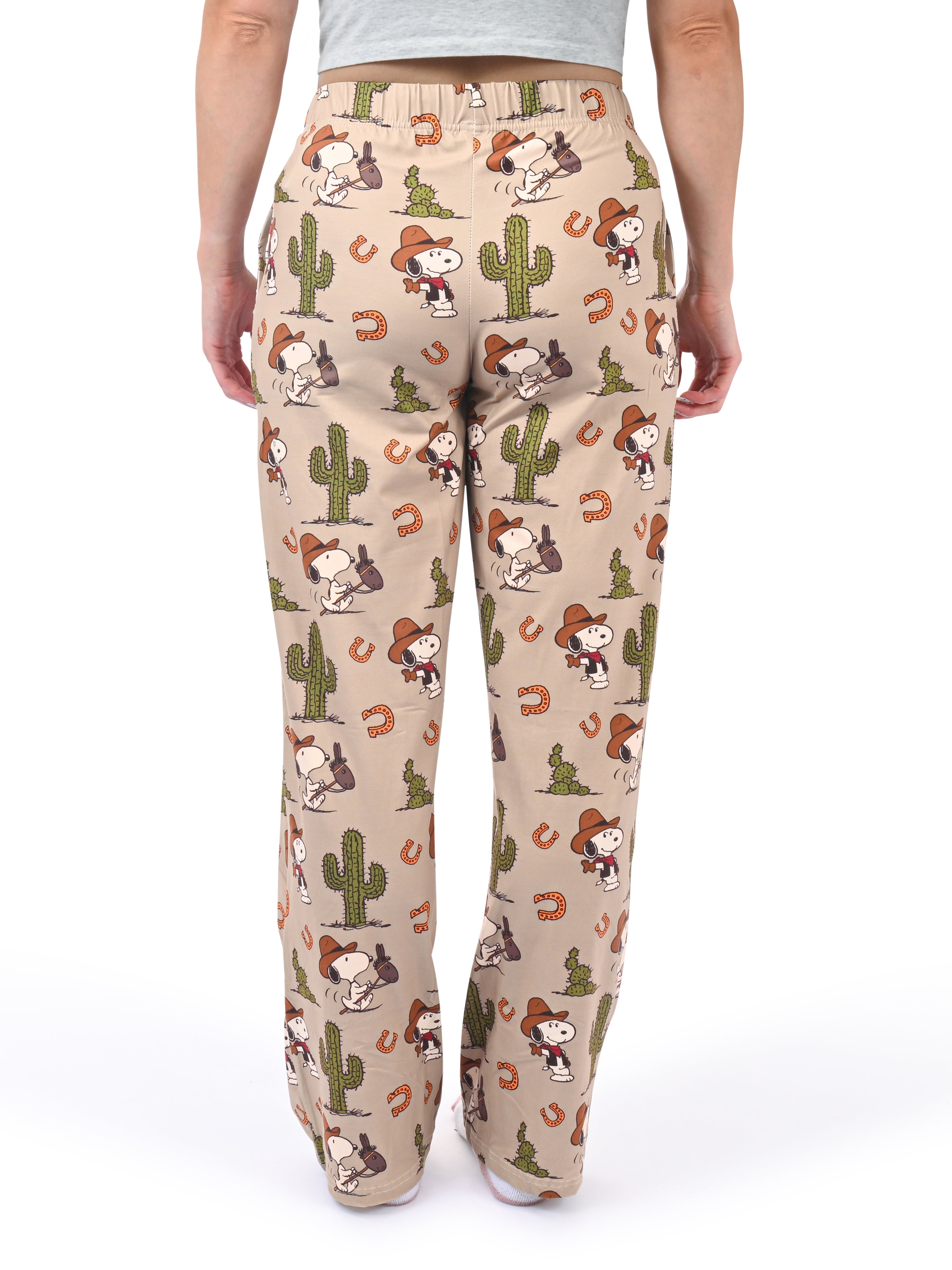 Snoopy Howdy Pajama Pants back view