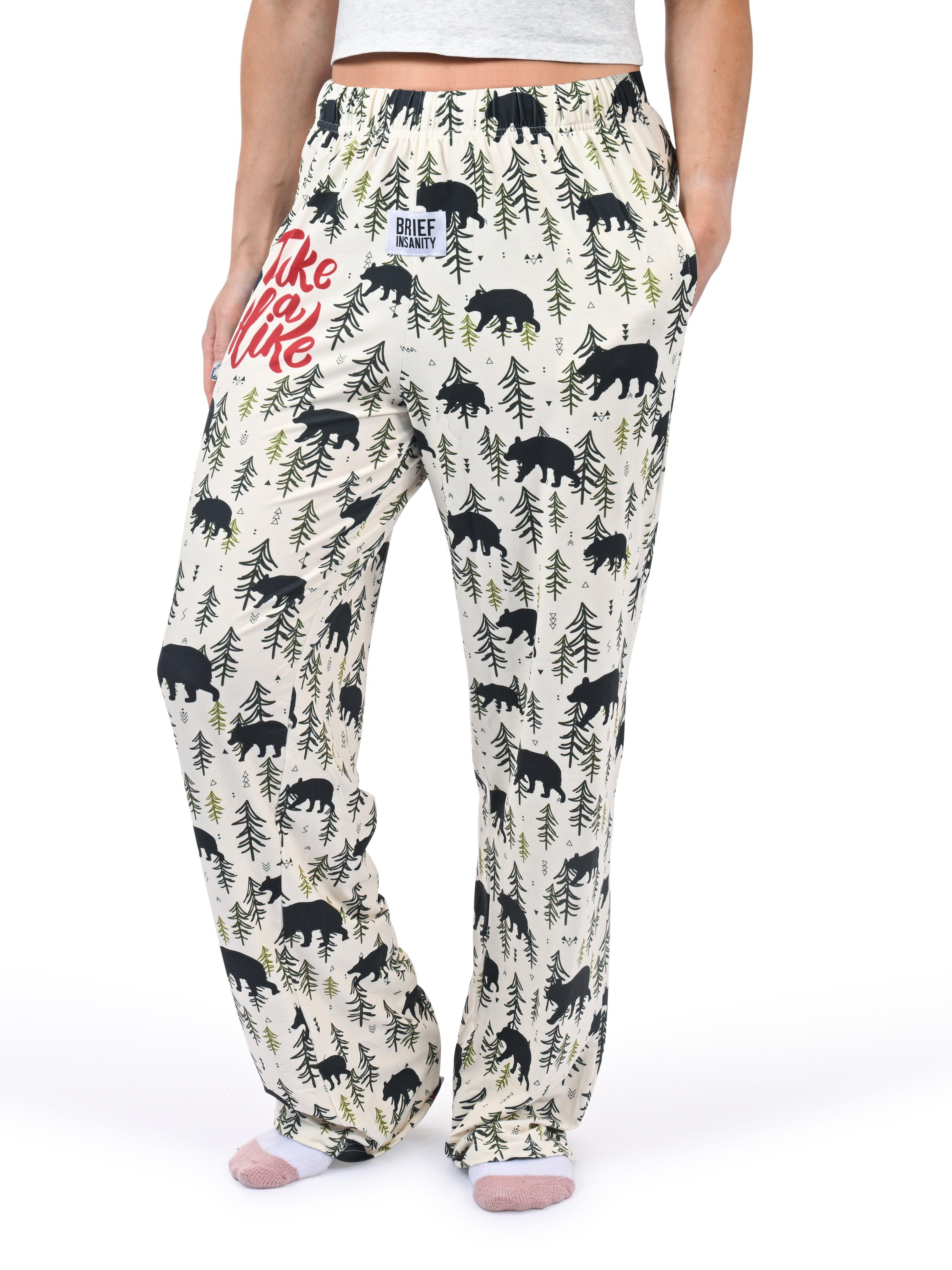 Take a Hike Bear Lounge Pants side angle view
