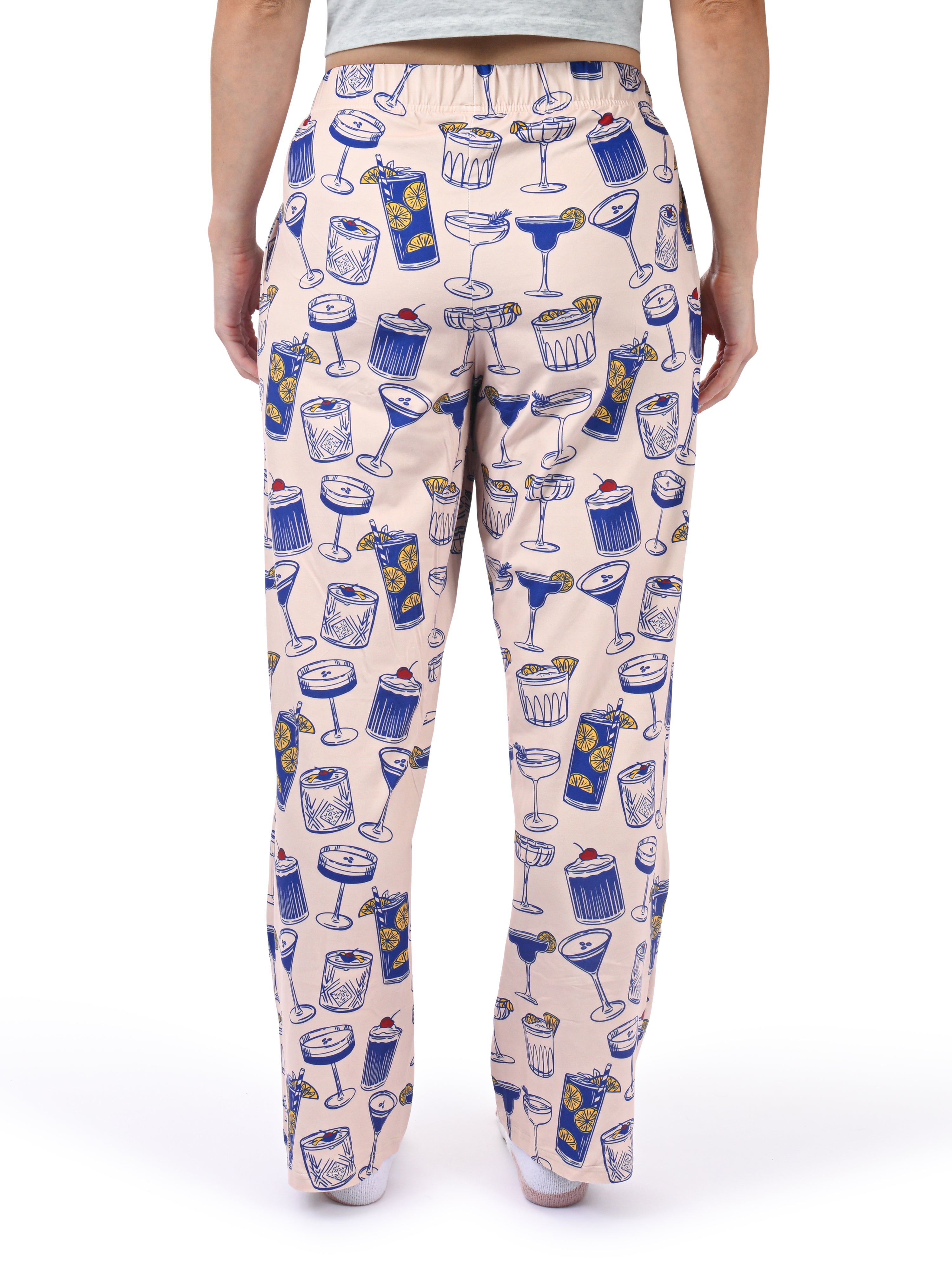 Emotional Support Beverage Pajama Pants back view