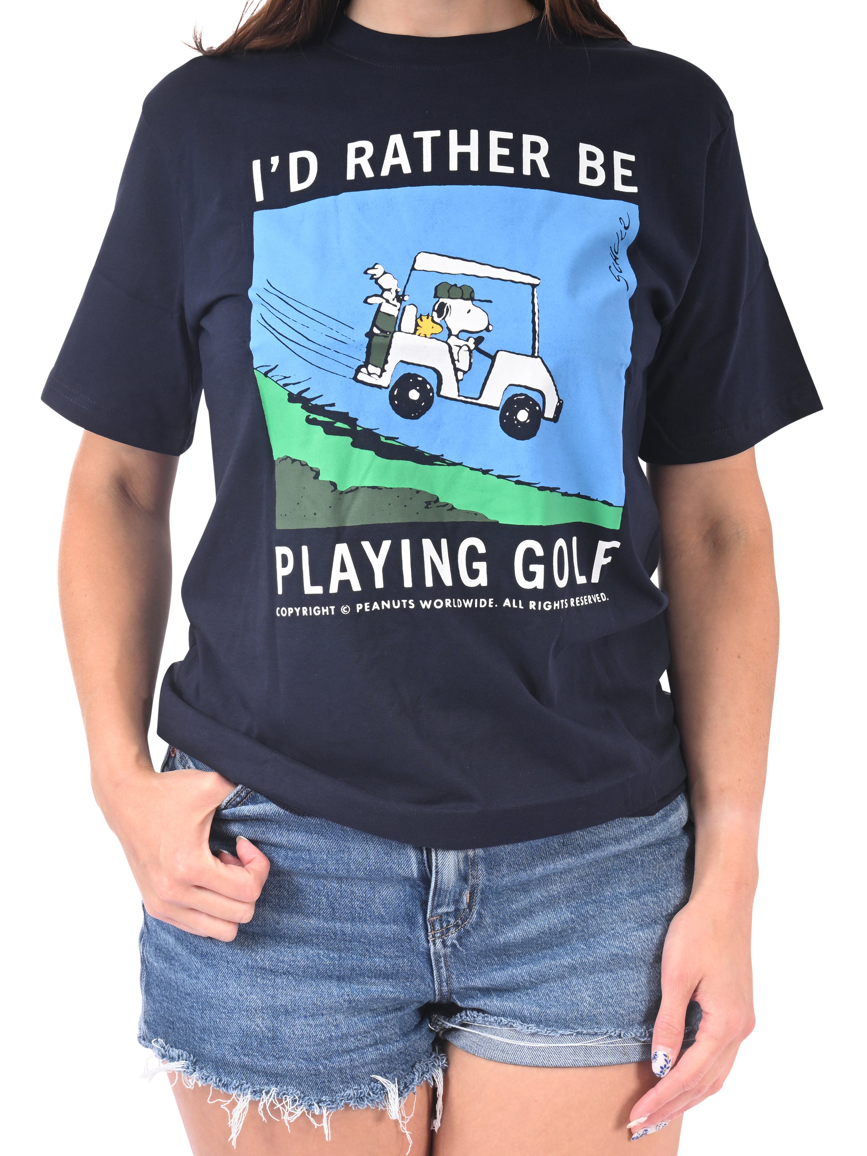 Snoopy Golf Short Sleeve T-Shirt front view