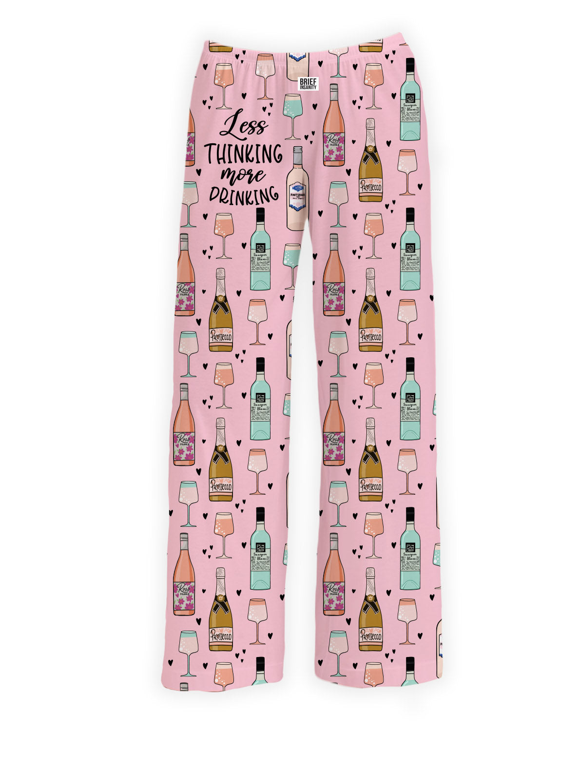 Less Thinking, More Drinking Lounge Pants (Light Pink)